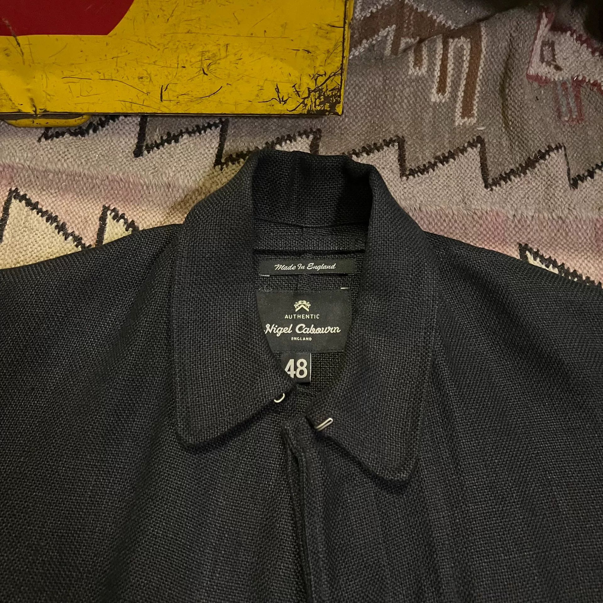 Nigel Cabourn Black Irish Linen Jacket by Nigel Cabourn Size US M / EU 48-50 / 2 - 2 Thumbnail