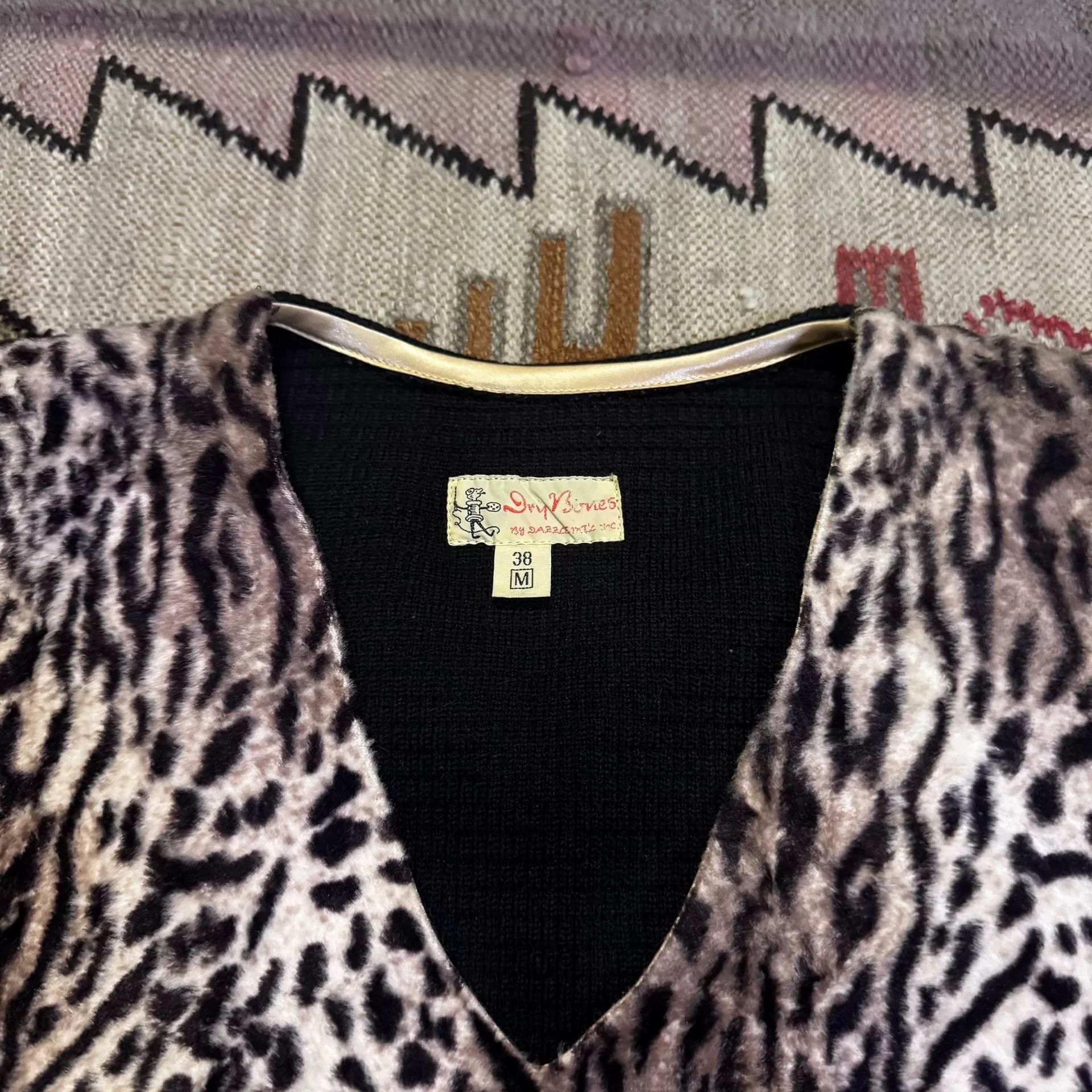 Dry Bones Rare Japanese Leopard Print Vest Size US M / EU 48-50 / 2 - 2 Thumbnail