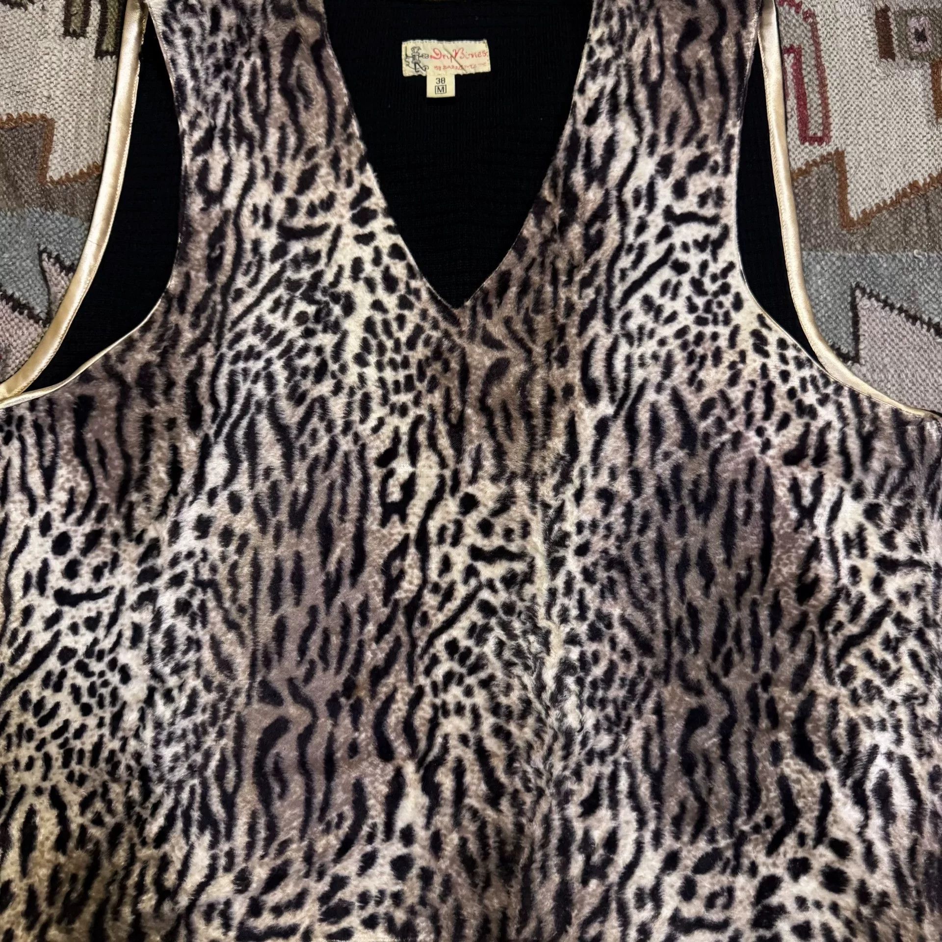 Dry Bones Rare Japanese Leopard Print Vest Size US M / EU 48-50 / 2 - 3 Thumbnail