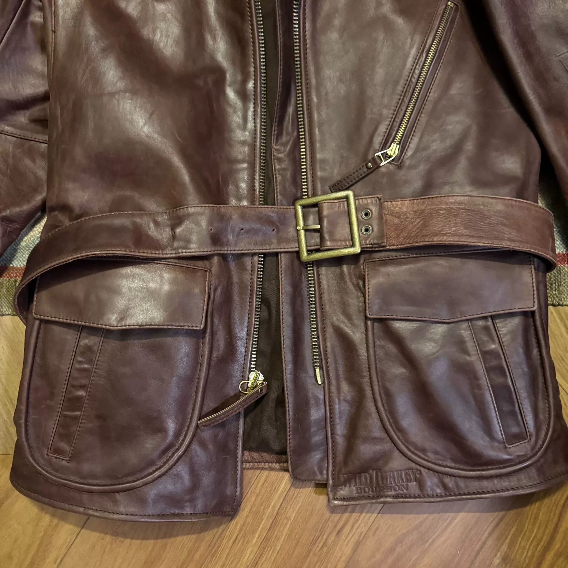 Hennessy Vintage 70s Wild Turkey Leather Jacket Size US M / EU 48-50 / 2 - 3 Thumbnail