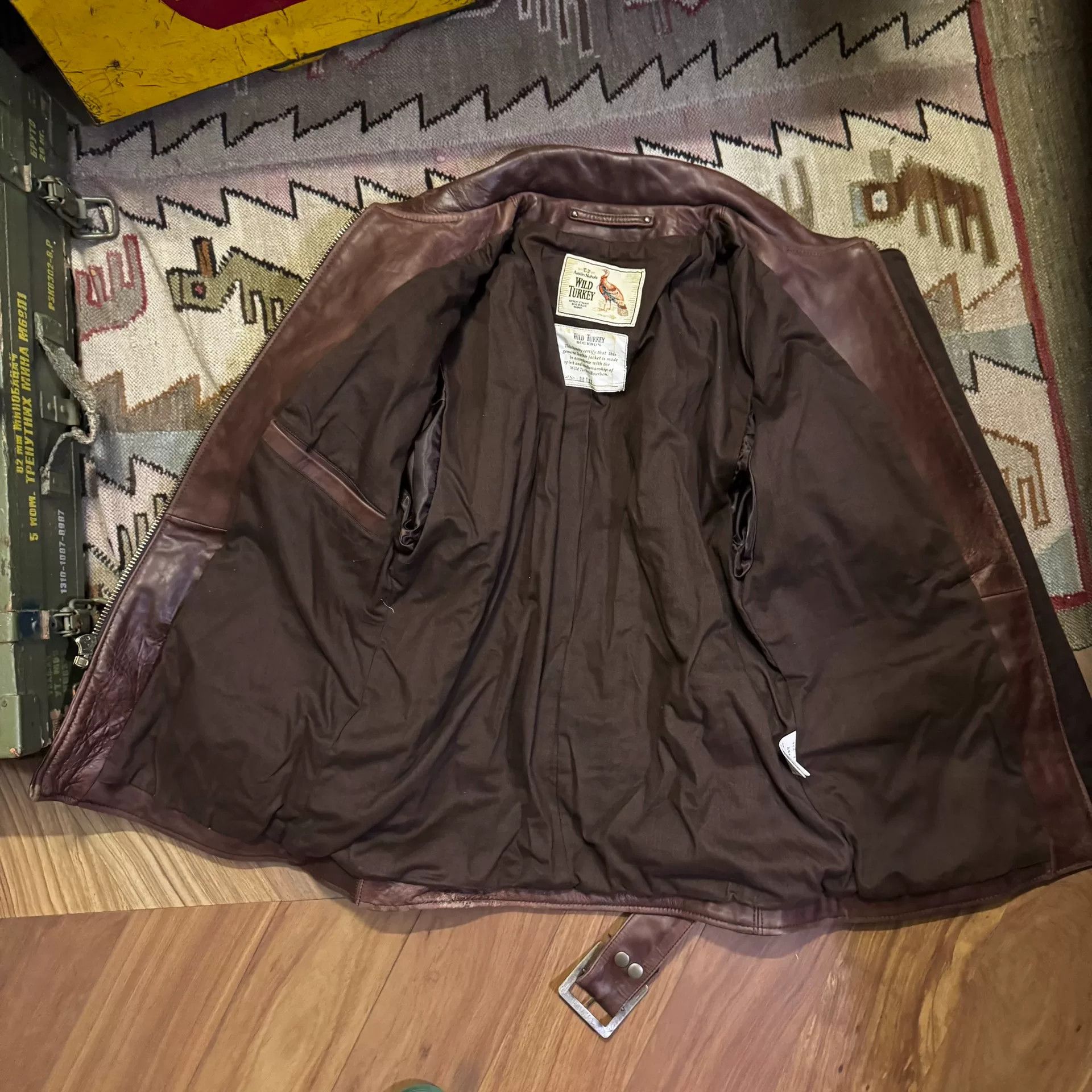 Hennessy Vintage 70s Wild Turkey Leather Jacket Size US M / EU 48-50 / 2 - 6 Thumbnail