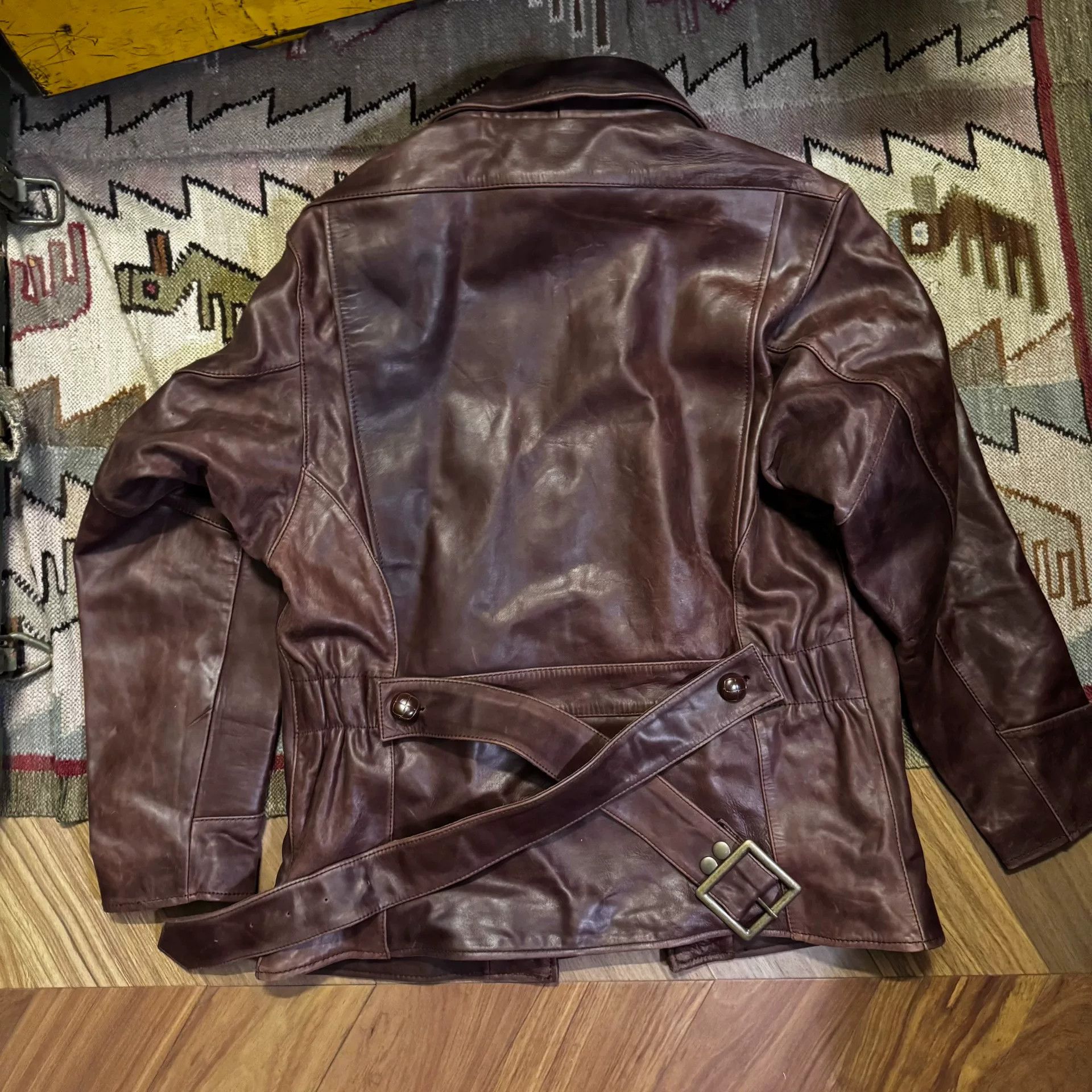 Hennessy Vintage 70s Wild Turkey Leather Jacket Size US M / EU 48-50 / 2 - 4 Thumbnail