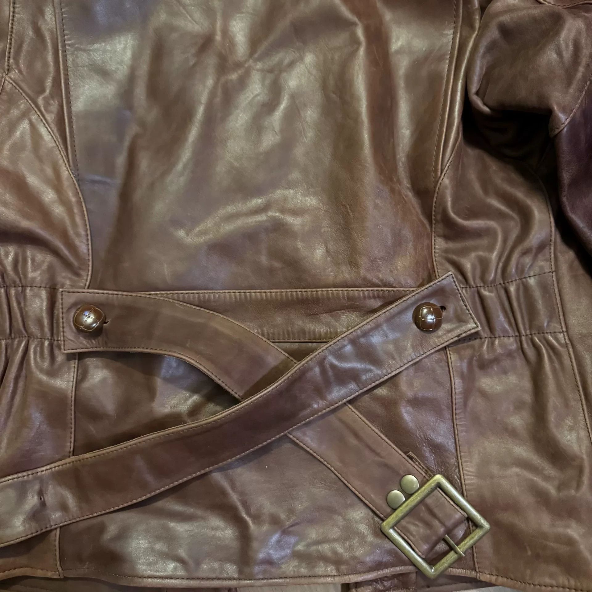 Hennessy Vintage 70s Wild Turkey Leather Jacket Size US M / EU 48-50 / 2 - 5 Thumbnail