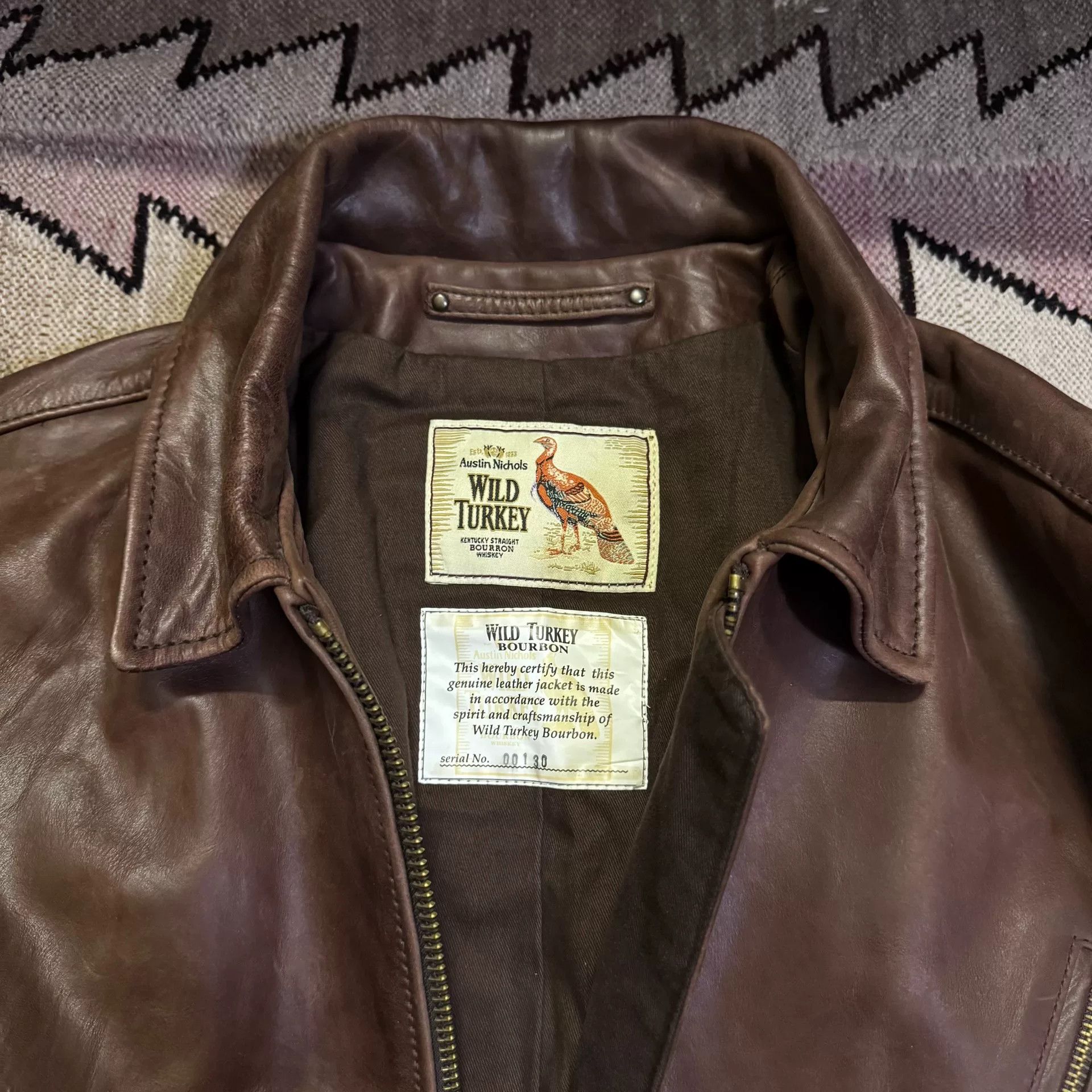 Hennessy Vintage 70s Wild Turkey Leather Jacket Size US M / EU 48-50 / 2 - 2 Thumbnail
