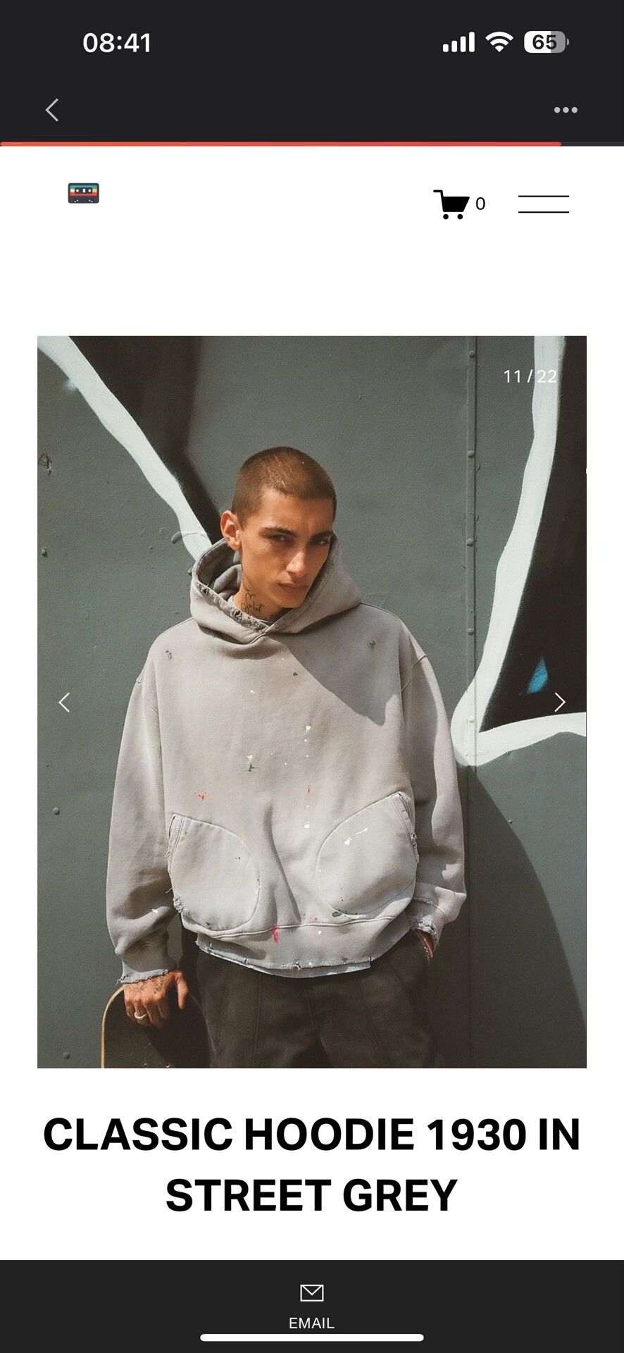 MOOJIMOOJIUS Classic Hoodie in Street Grey Size US M / EU 48-50 / 2 - 8 Thumbnail