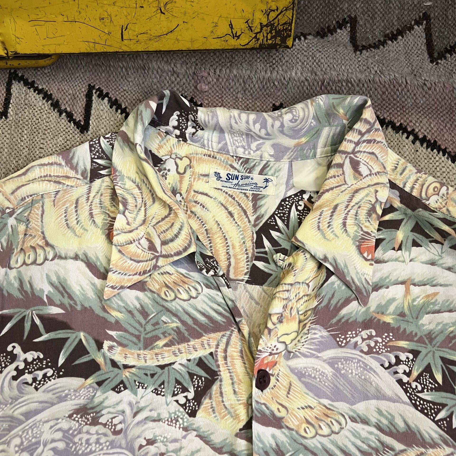 Sun Surf Japanese Tiger Pattern Aloha Shirt Size US L / EU 52-54 / 3 - 2 Thumbnail