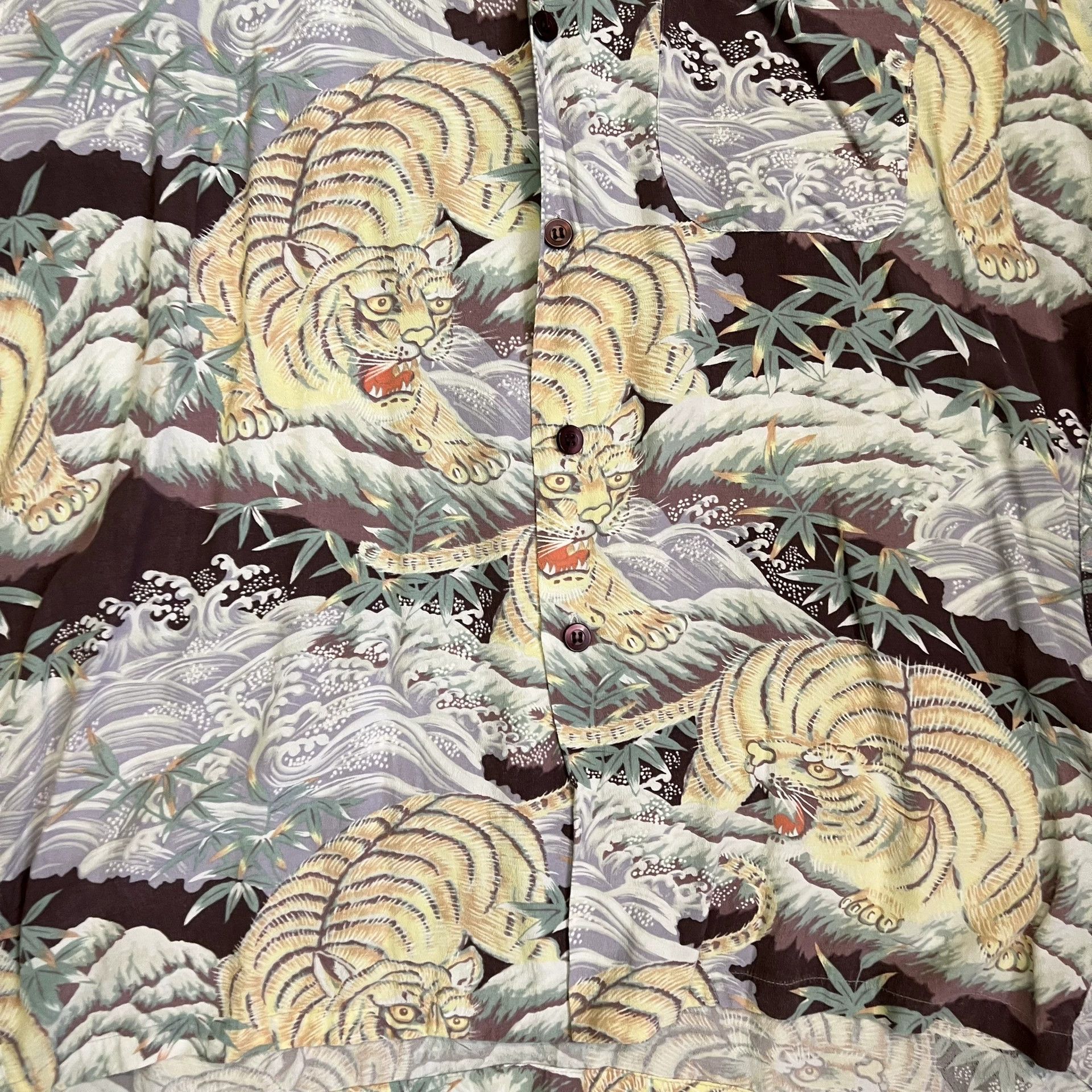 Sun Surf Japanese Tiger Pattern Aloha Shirt Size US L / EU 52-54 / 3 - 3 Thumbnail