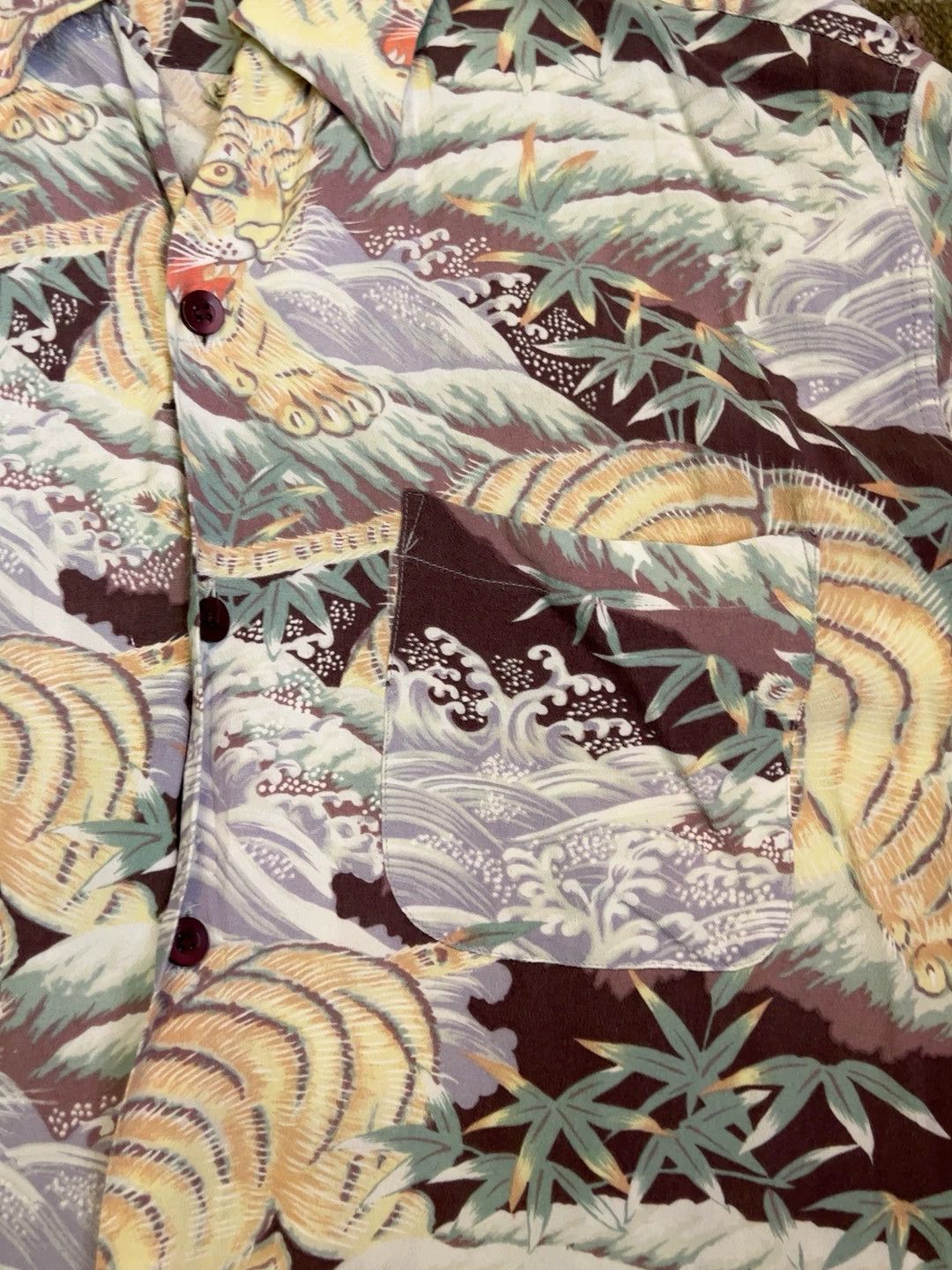 Sun Surf Japanese Tiger Pattern Aloha Shirt Size US L / EU 52-54 / 3 - 6 Thumbnail