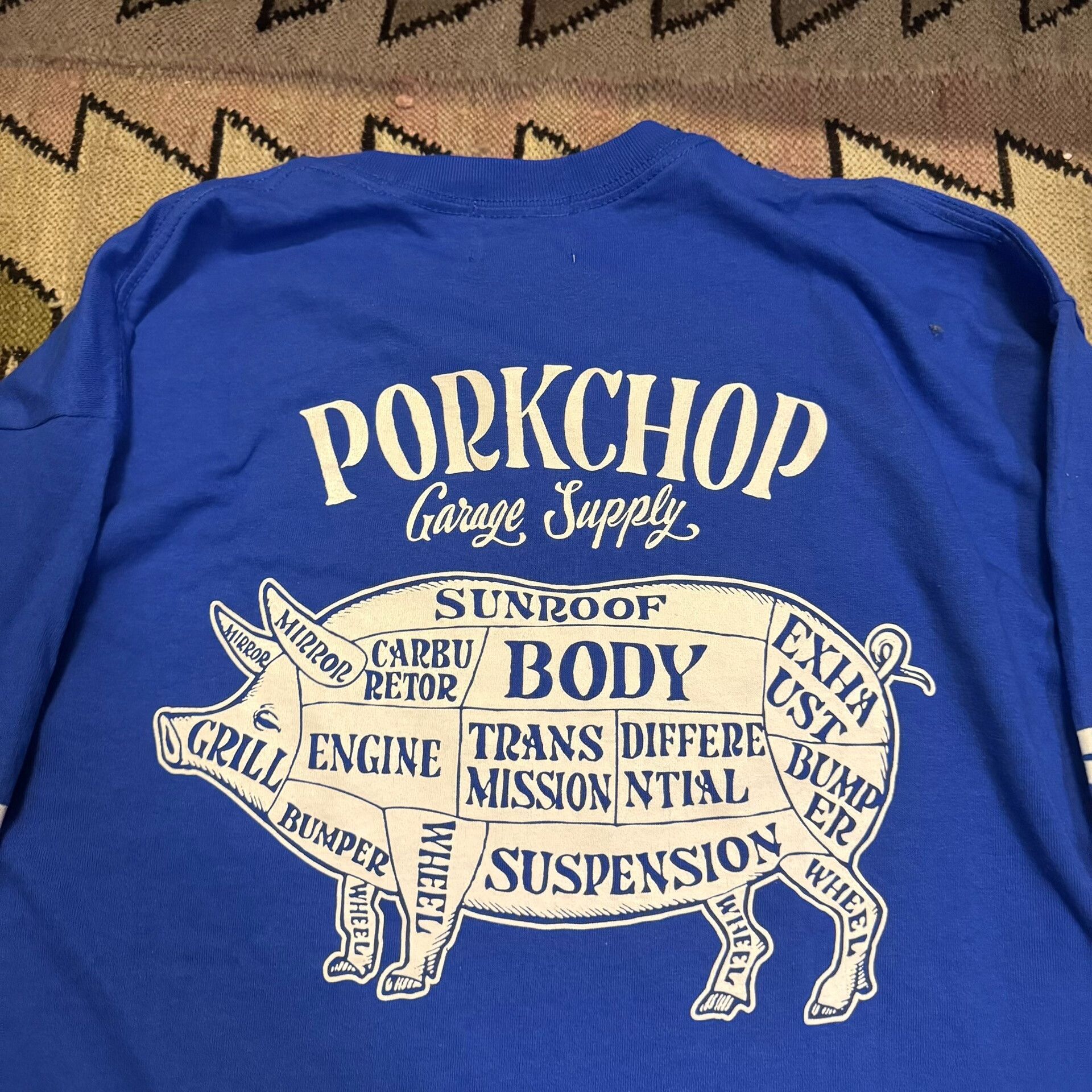 RATS JAPAN Vintage Blue Long Sleeve Sweatshirt Size US M / EU 48-50 / 2 - 2 Thumbnail