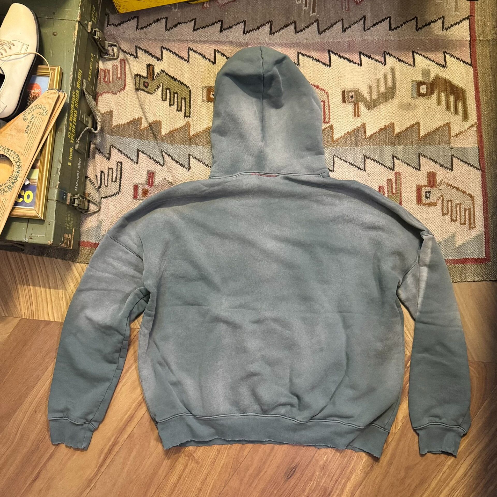 MOOJIMOOJIUS Oversized Crop Hoodie Aged Emerald Green Size US M / EU 48-50 / 2 - 3 Thumbnail