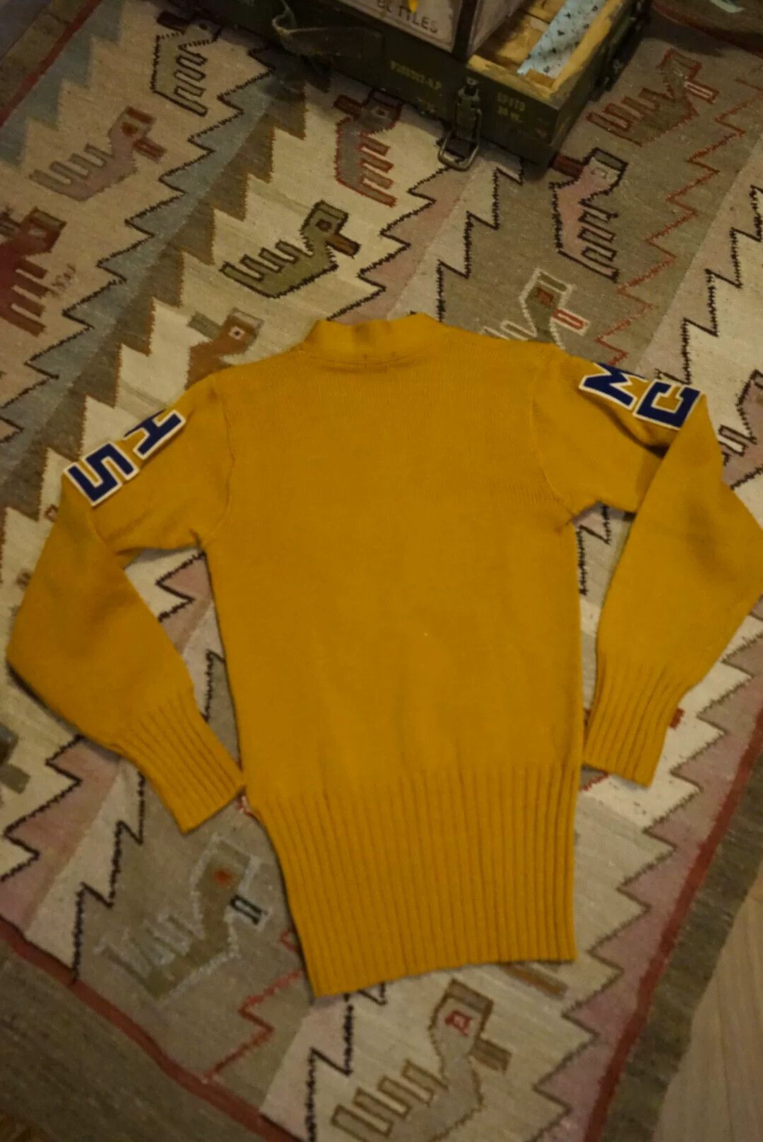 Vintage Vintage 1950s Wool Letterman Sweater Size US M / EU 48-50 / 2 - 2 Thumbnail