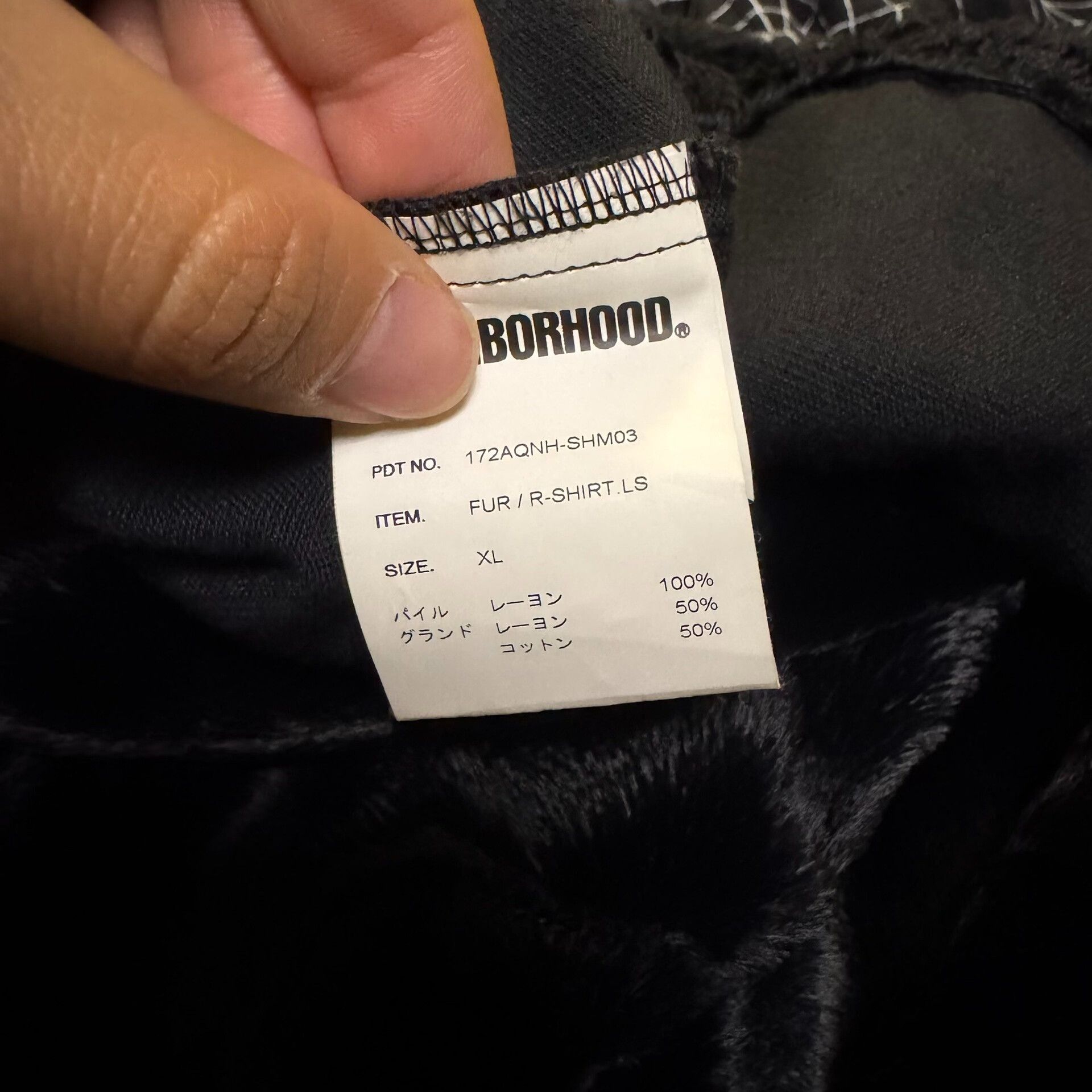 Neighborhood Black Long Sleeve Fur Shirt Size US M / EU 48-50 / 2 - 5 Thumbnail