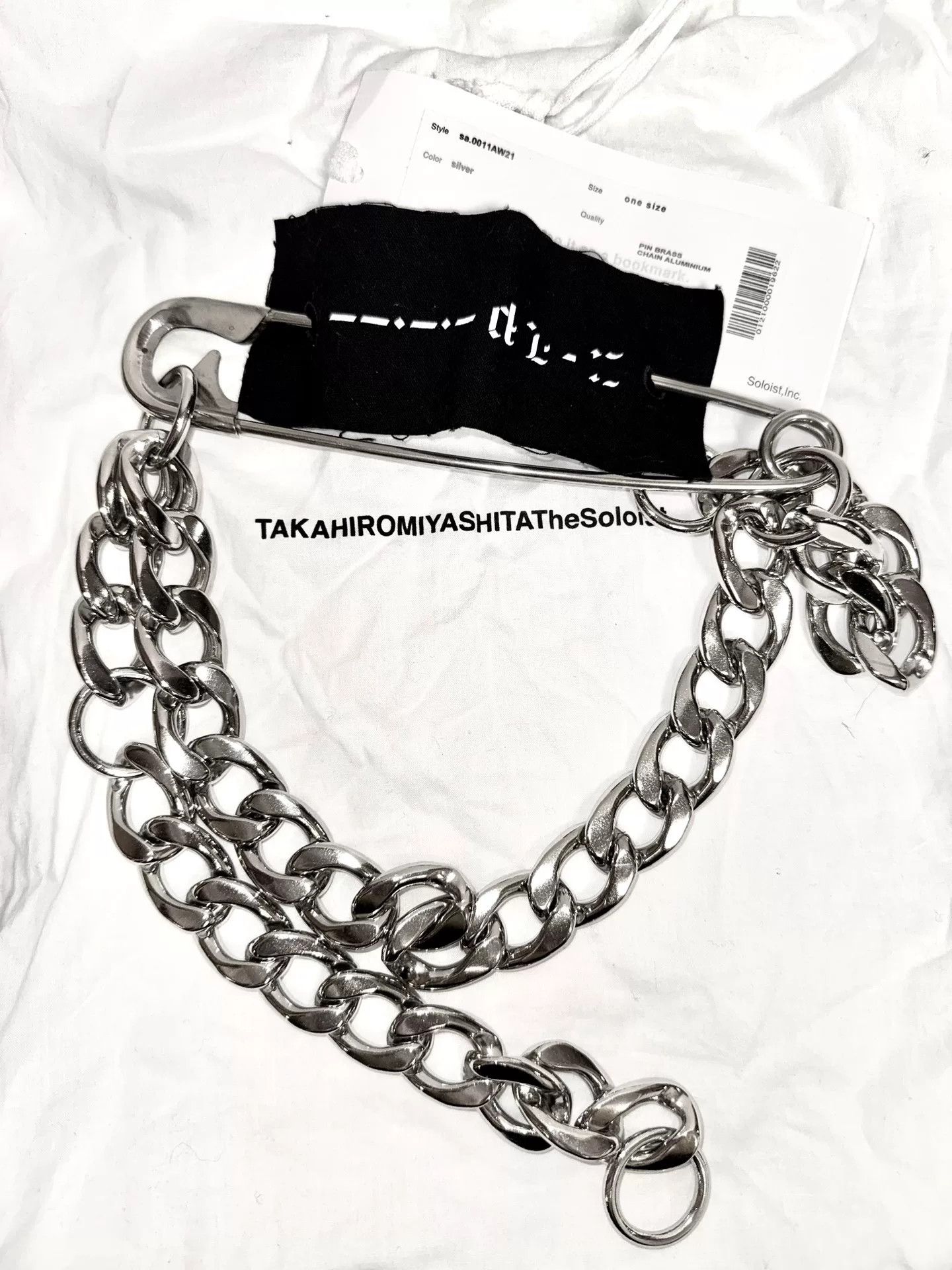 Takahiromiyashita The Soloist. Takahiro Miyashita Safety Pin Necklace Size ONE SIZE - 2 Thumbnail