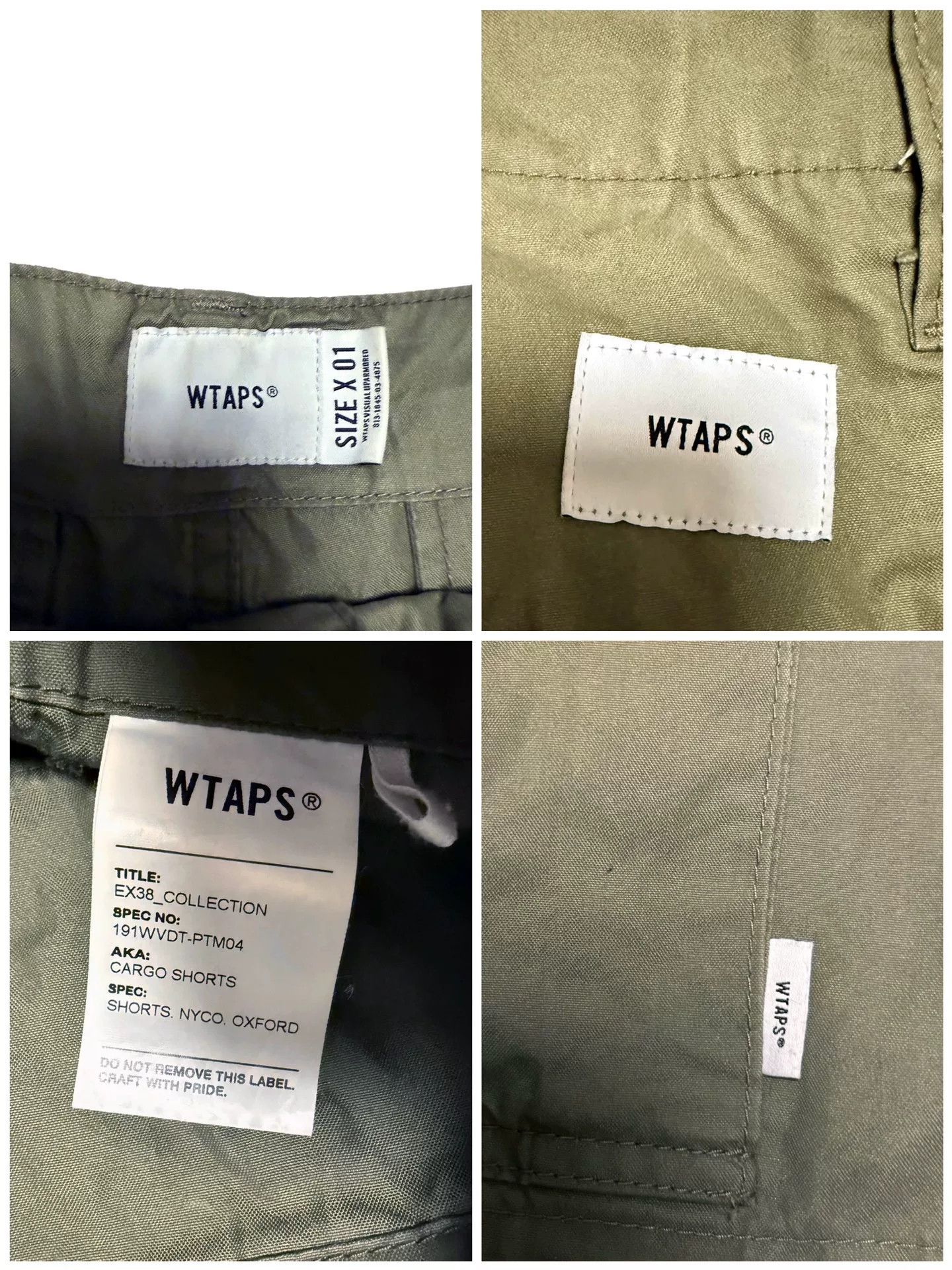 Wtaps WTAPS Olive Drab Cargo Shorts Size US 26 / EU 42 - 9 Thumbnail