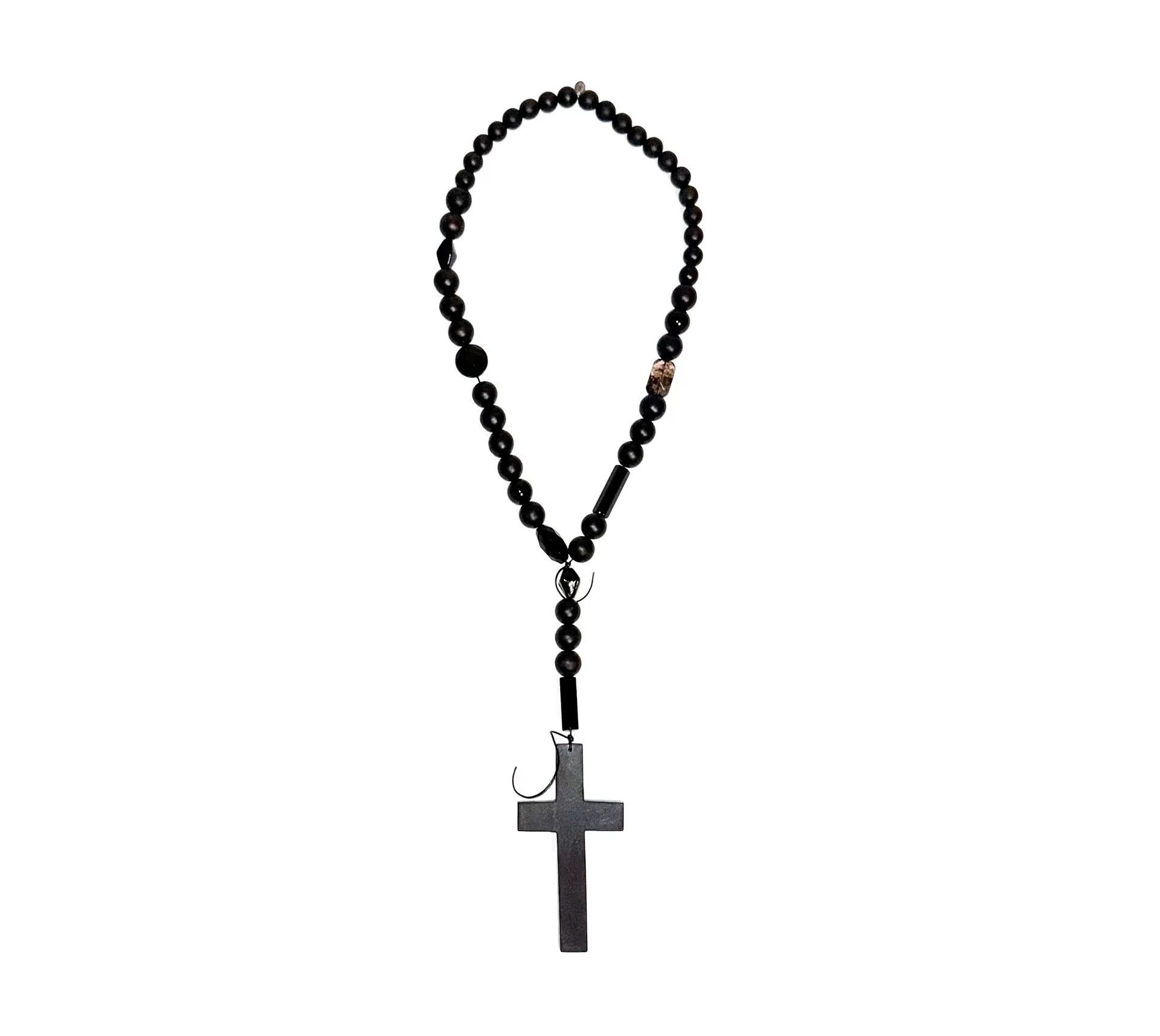 Number (N)ine Handmade Black Wooden Cross Necklace Size ONE SIZE - 3 Thumbnail