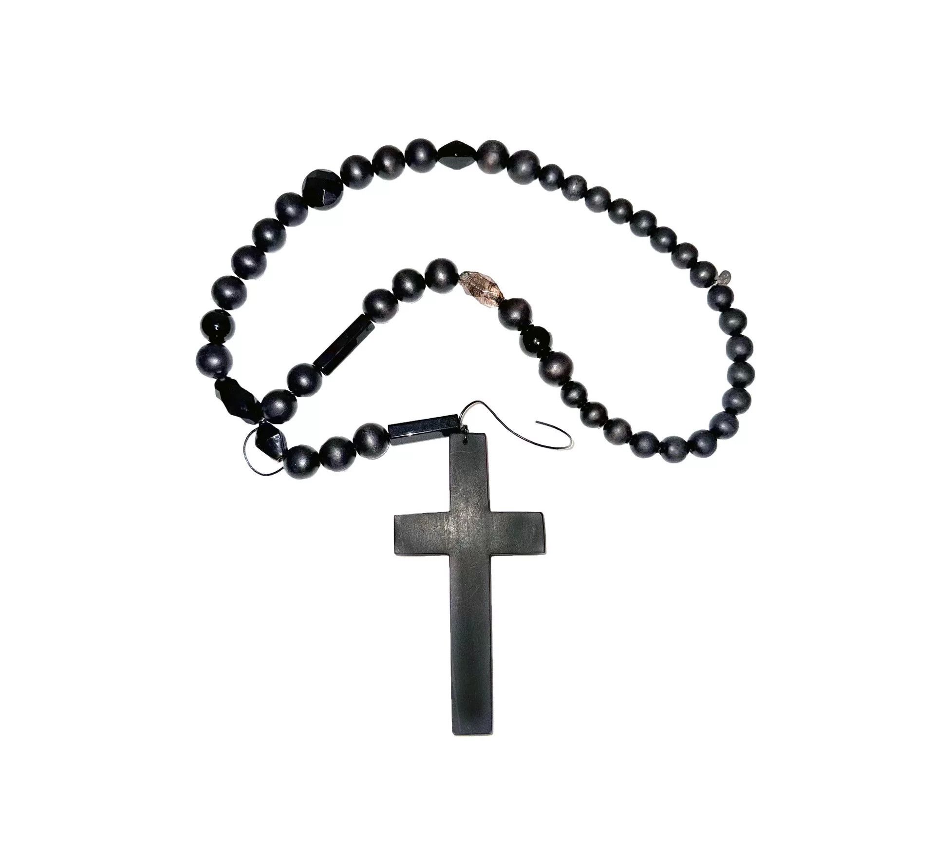 Number (N)ine Handmade Black Wooden Cross Necklace Size ONE SIZE - 2 Thumbnail