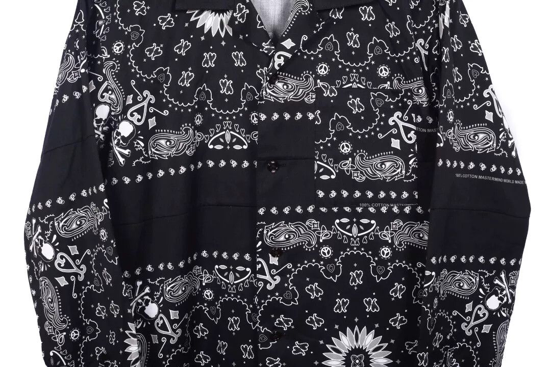 Mastermind Japan Mastermind Japan Black Bandana Print Shirt Size US S / EU 44-46 / 1 - 3 Thumbnail