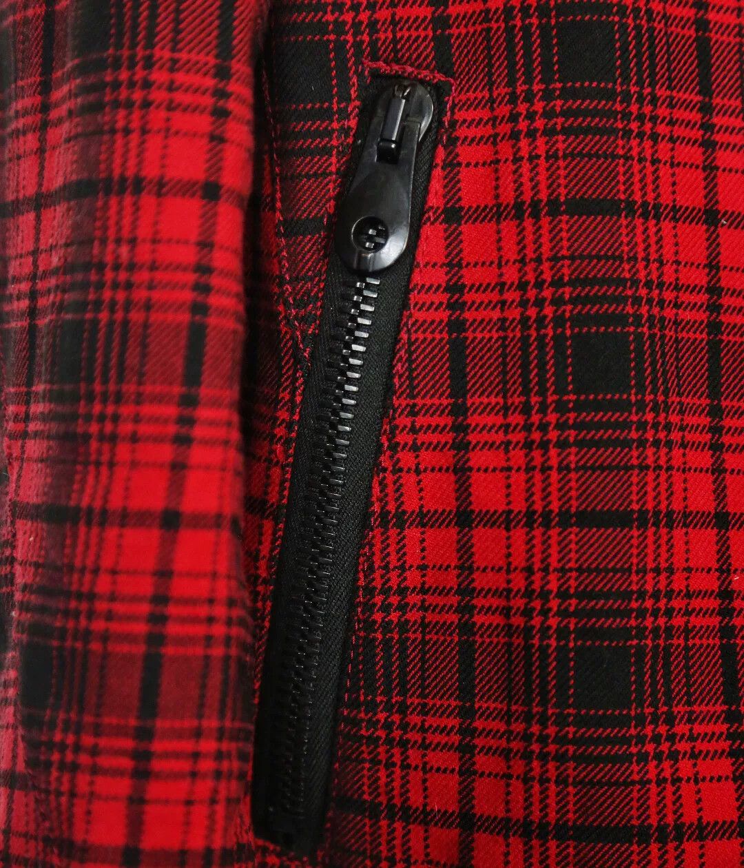 Black Red Plaid Sherpa Lined Coat