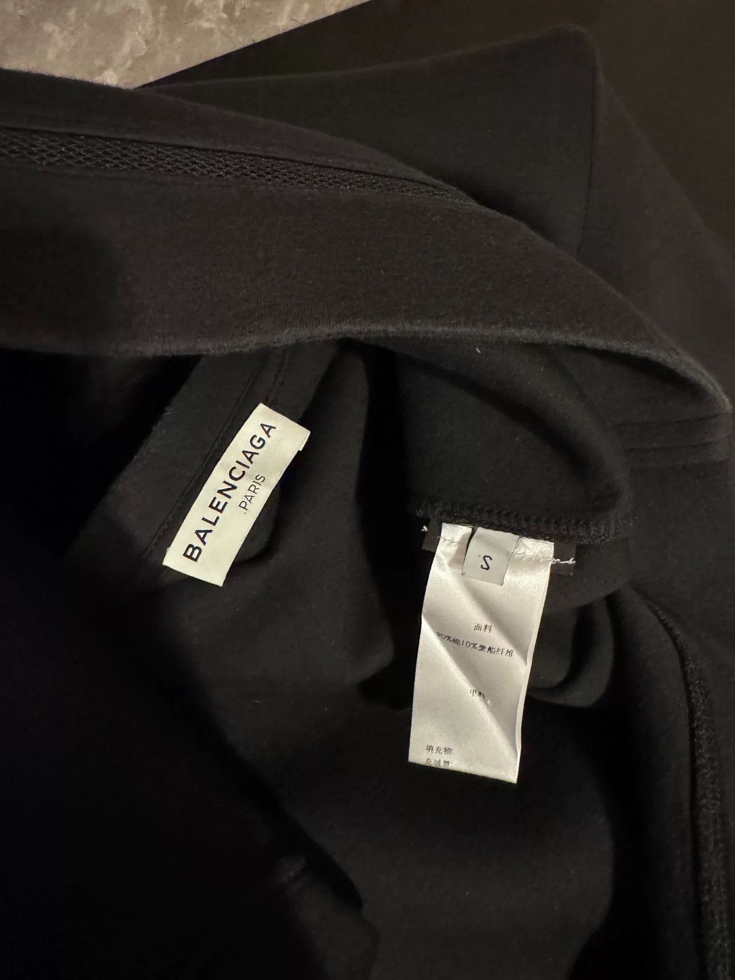 Balenciaga Black Balenciaga Cotton Long Sleeve Hoodie Size US S / EU 44-46 / 1 - 3 Thumbnail