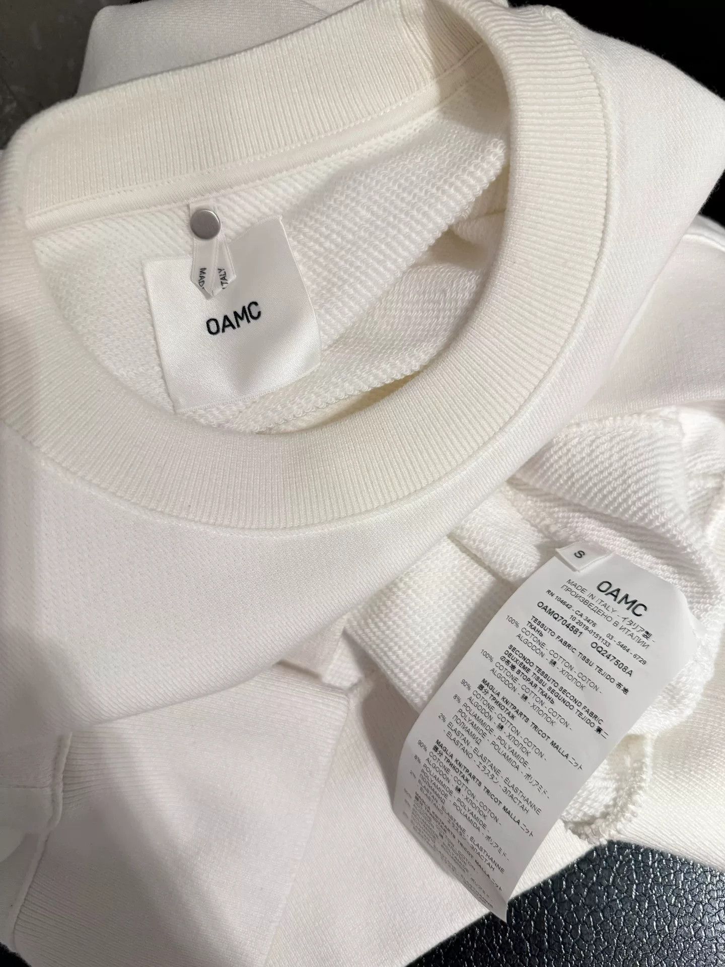 OAMC OAMC White Signature Long Sleeve Sweatshirt Size US S / EU 44-46 / 1 - 3 Thumbnail