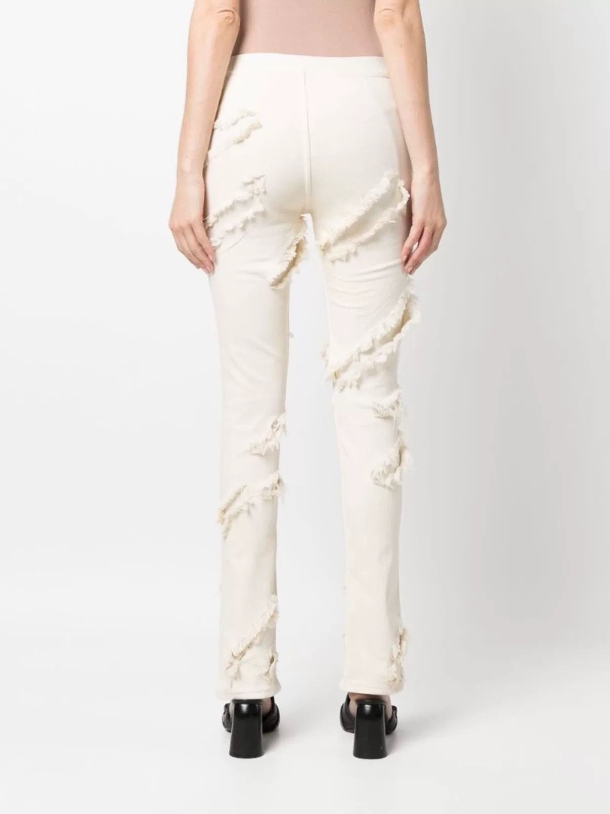 Rick Owens Drkshdw Rick Owens DRKSHDW Distressed Beige Skinny Jeans Size 27" / US 4 / IT 40 - 2 Thumbnail