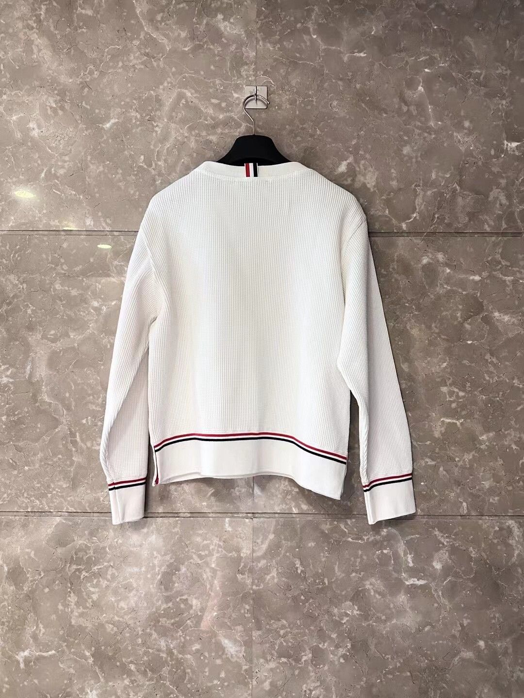 Thom Browne Thom Browne White Knit Sweater for Men Size US M / EU 48-50 / 2 - 2 Thumbnail