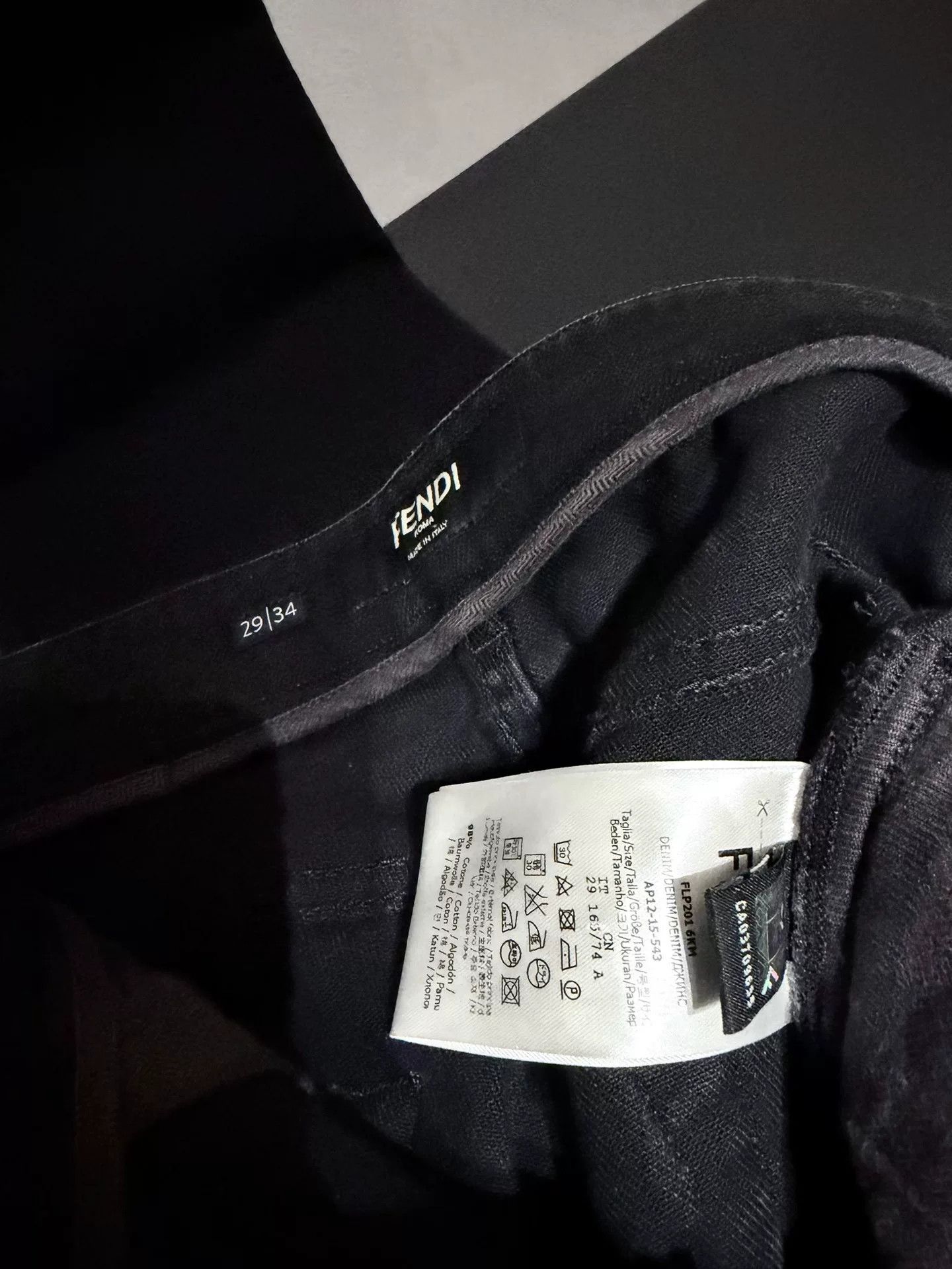 Fendi Fendi Black Denim Pencil Pants IT29 Size 29" - 3 Thumbnail