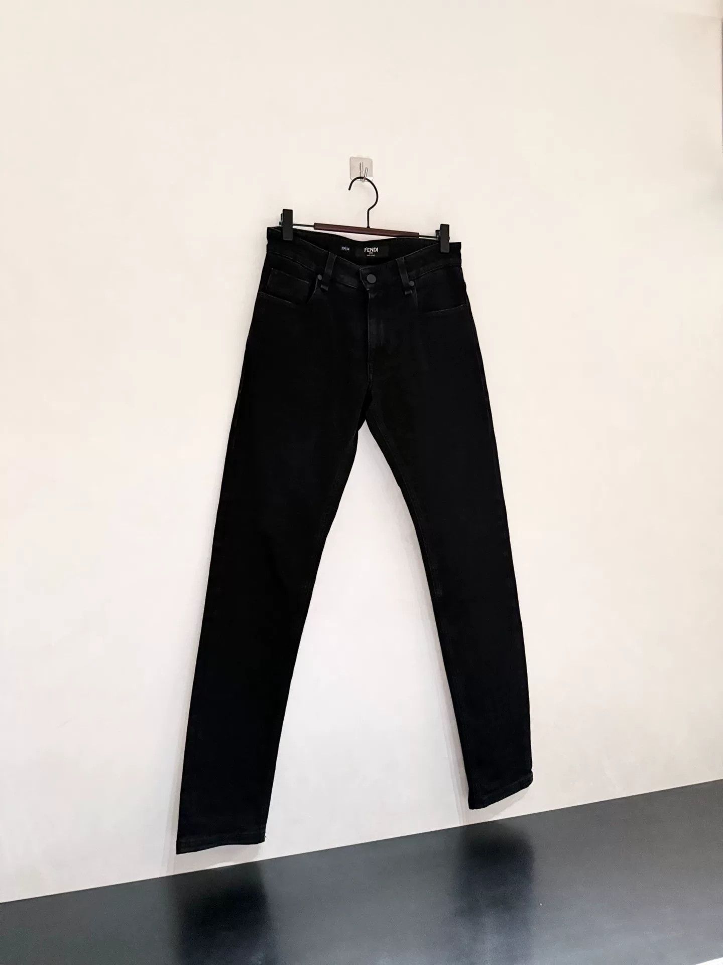 Fendi Fendi Black Denim Pencil Pants IT29 Size 29" - 2 Thumbnail