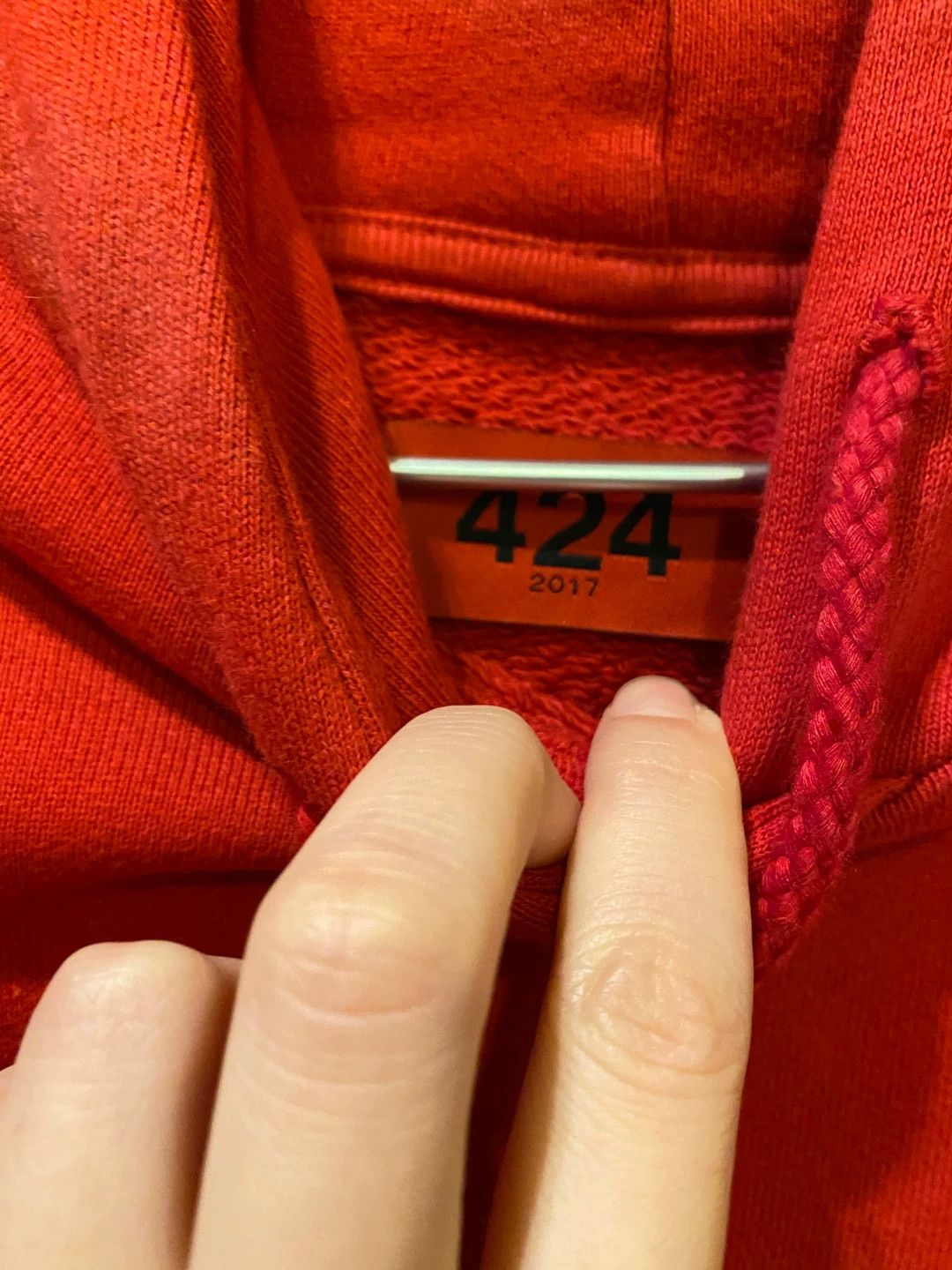 424 Red 424 Logo Embroidered Hoodie Size US M / EU 48-50 / 2 - 3 Thumbnail