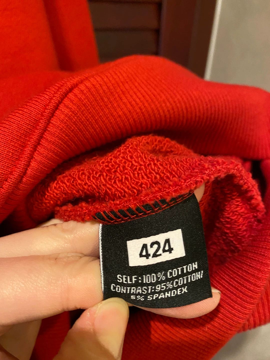 424 Red 424 Logo Embroidered Hoodie Size US M / EU 48-50 / 2 - 4 Thumbnail