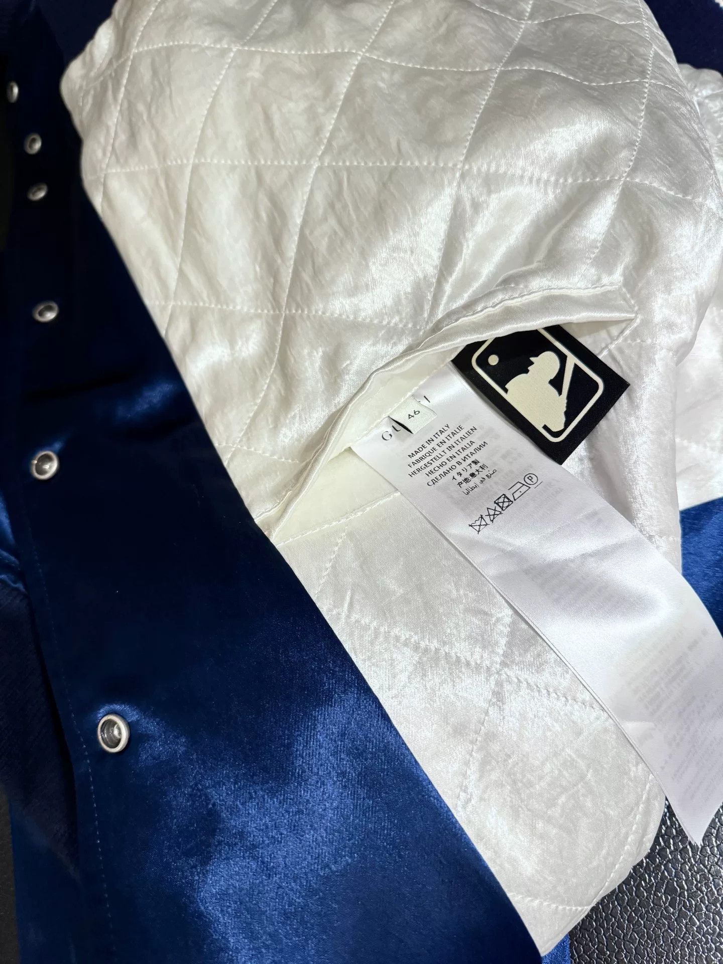 Gucci Gucci x MLB NY Logo Silk Baseball Jacket Size US S / EU 44-46 / 1 - 4 Thumbnail