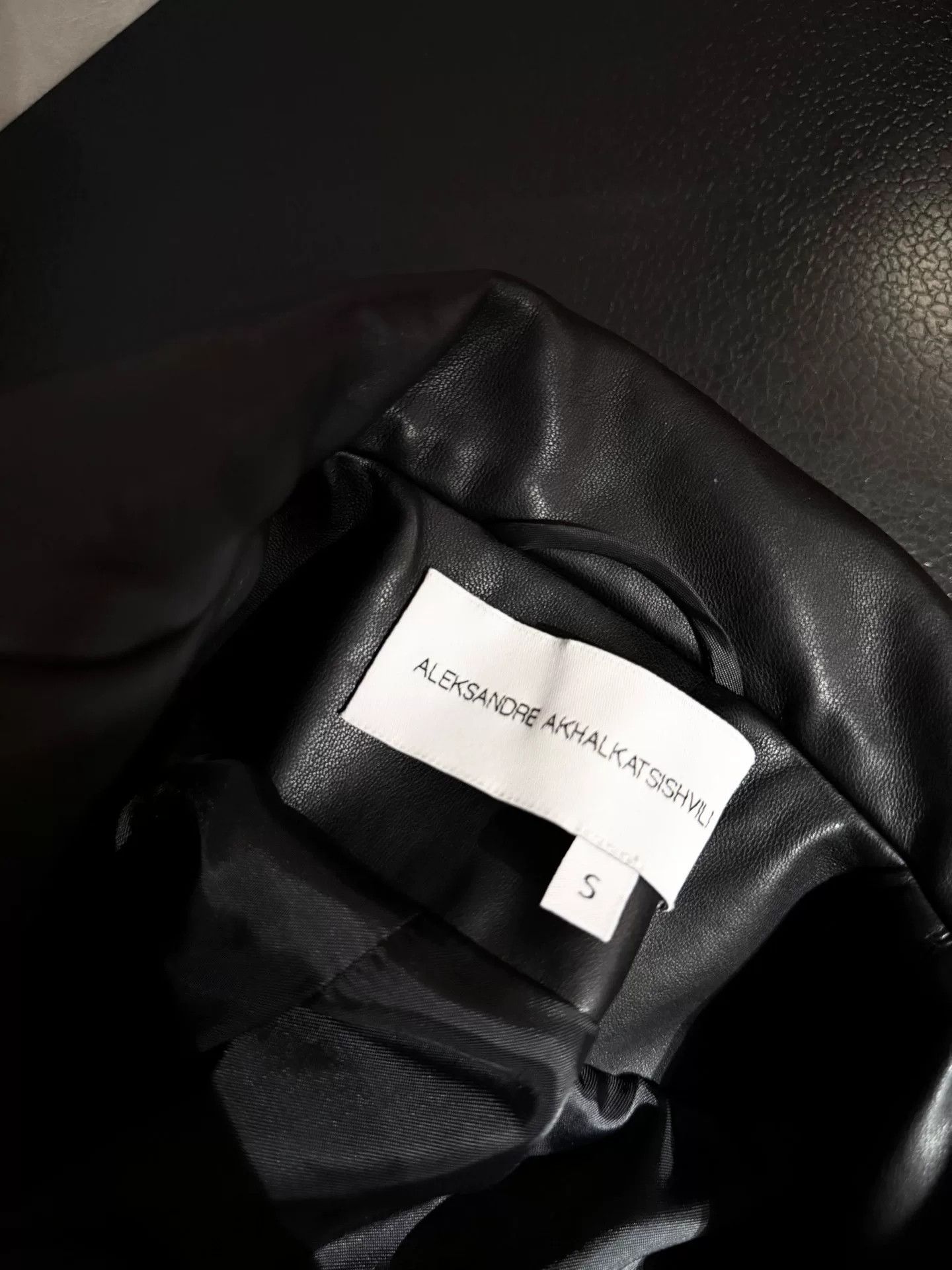 Aleksandre Akhalkatsishvili Aleksandre Akhalkatsishvili Black Leather Jacket Size S / US 4 / IT 40 - 3 Thumbnail