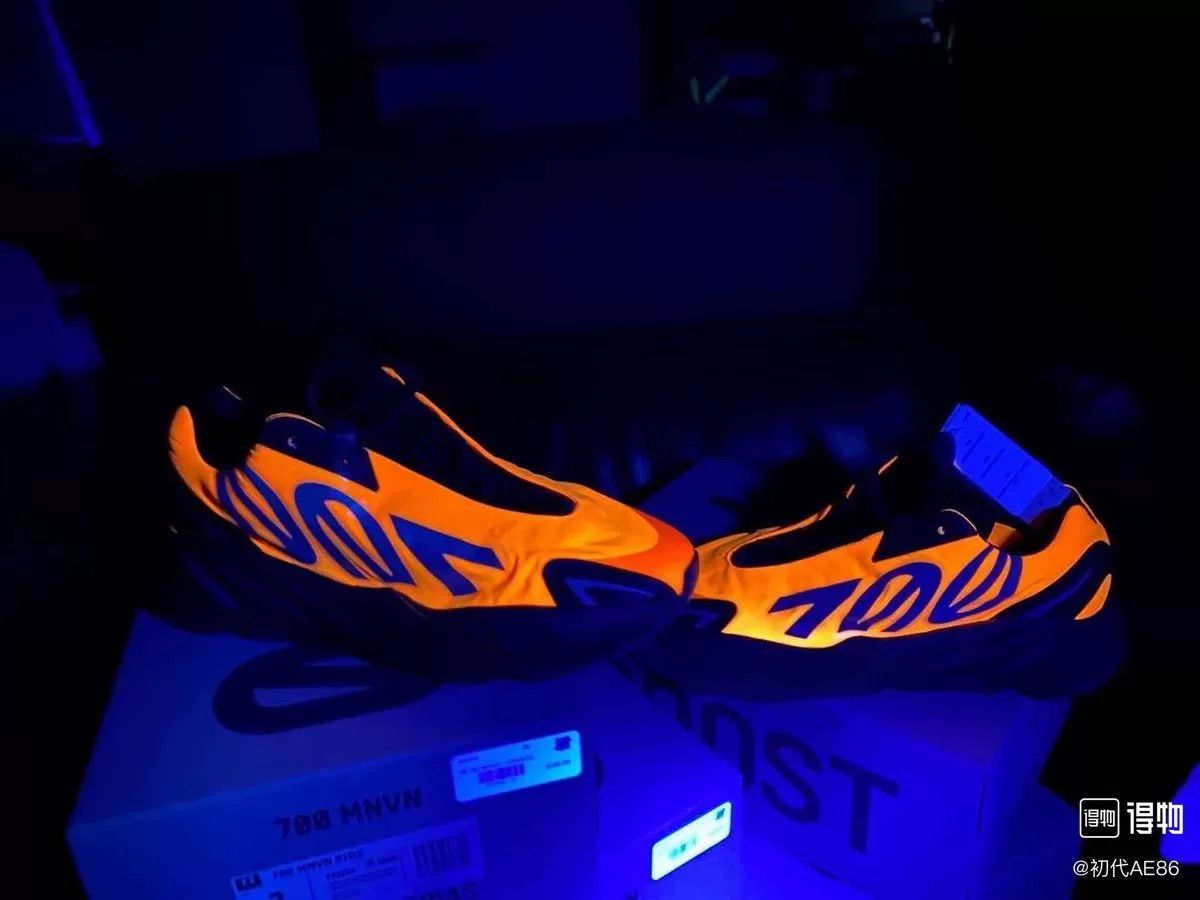 Yeezy Yeezy Boost 700 MNVN Black Orange Sneakers Size US 10 / EU 43 - 7 Thumbnail