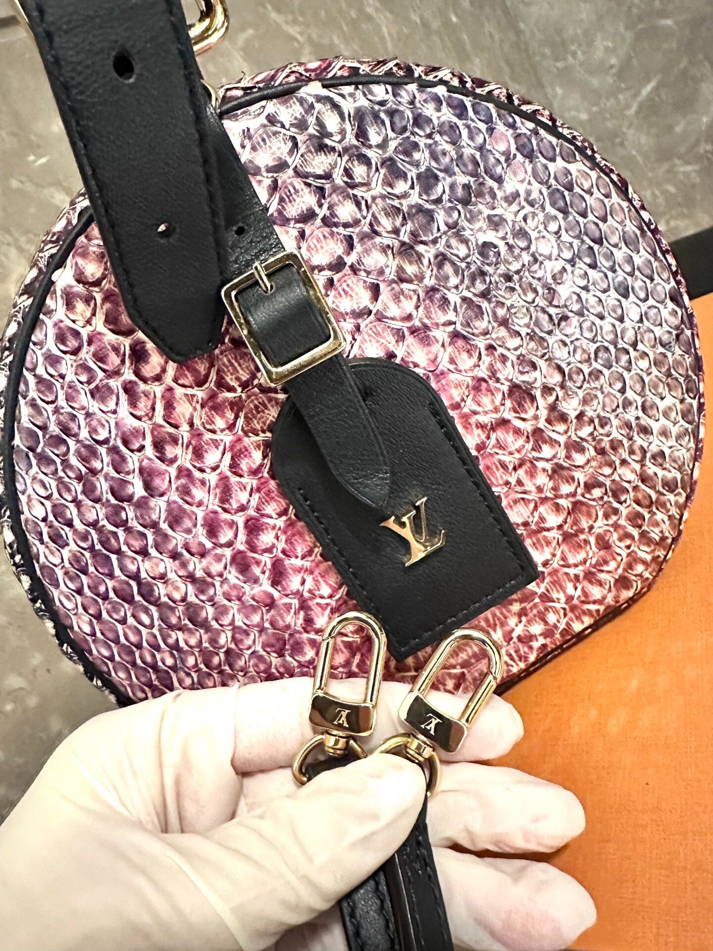 Louis Vuitton Louis Vuitton Purple Gradient Snake Skin Bag Size ONE SIZE - 5 Thumbnail
