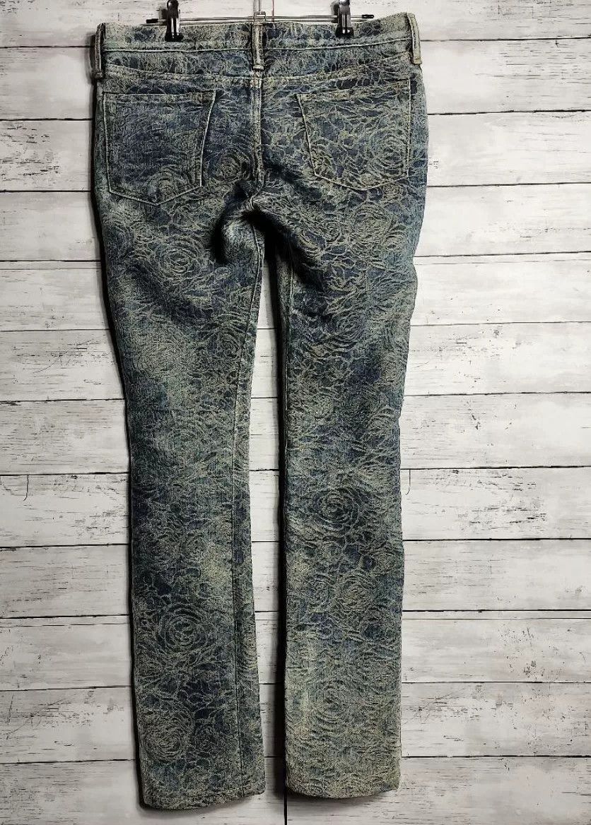 Issey Miyake ISSEY MIYAKE Rose Pattern Denim Pants Size US 28 / EU 44 - 2 Thumbnail