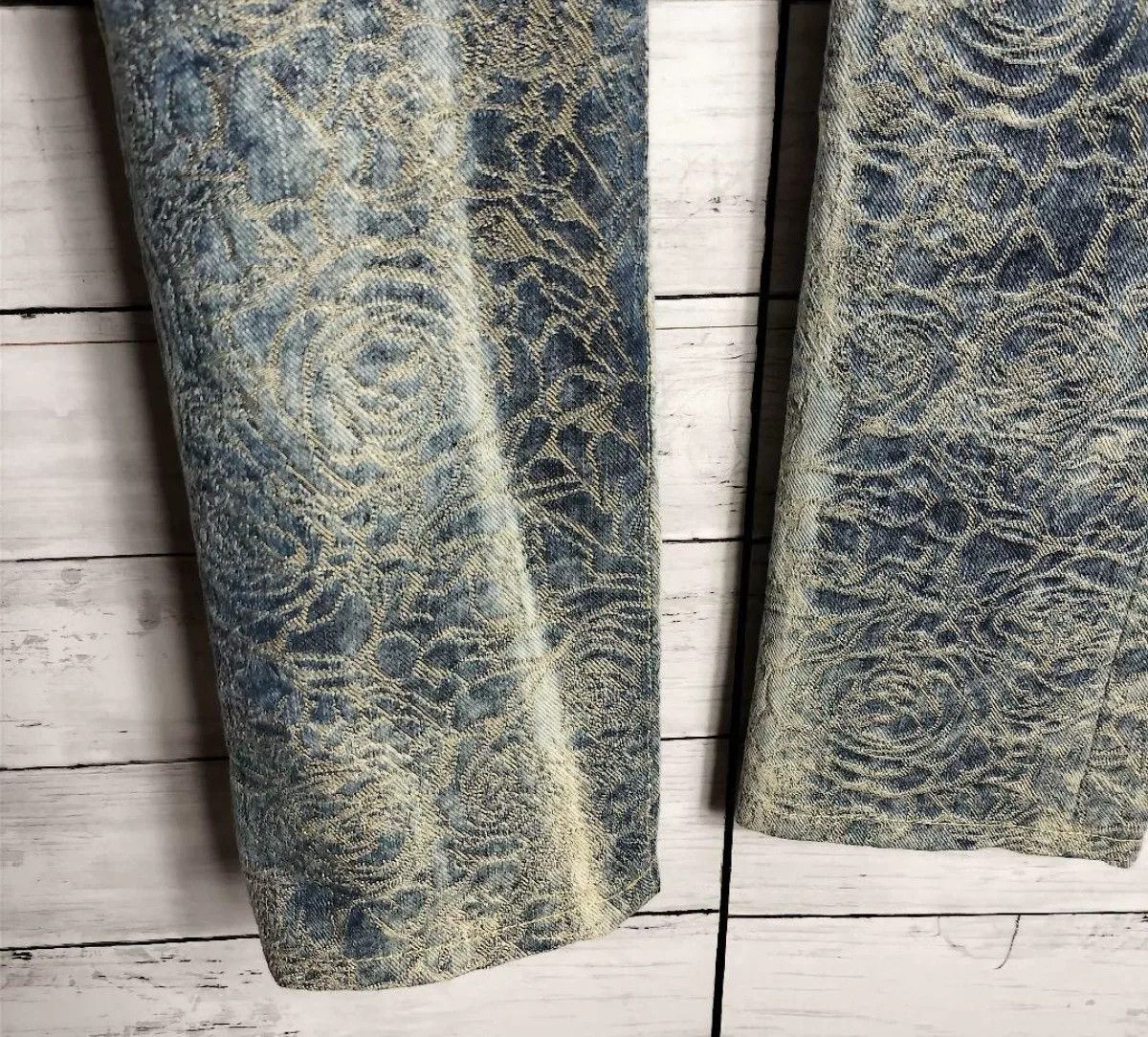 Issey Miyake ISSEY MIYAKE Rose Pattern Denim Pants Size US 28 / EU 44 - 6 Thumbnail