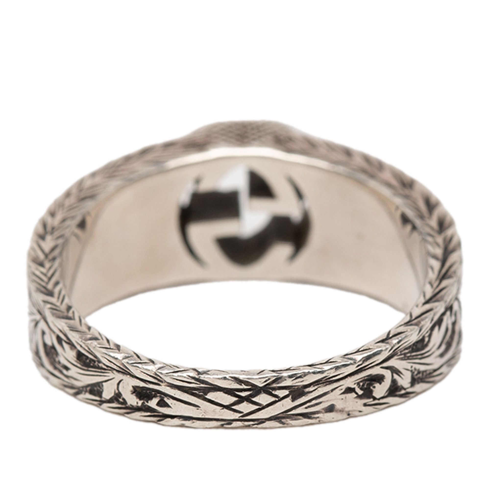 Gucci Gucci Sterling Silver Interlocking G Arabesque Ring Size ONE SIZE - 3 Thumbnail