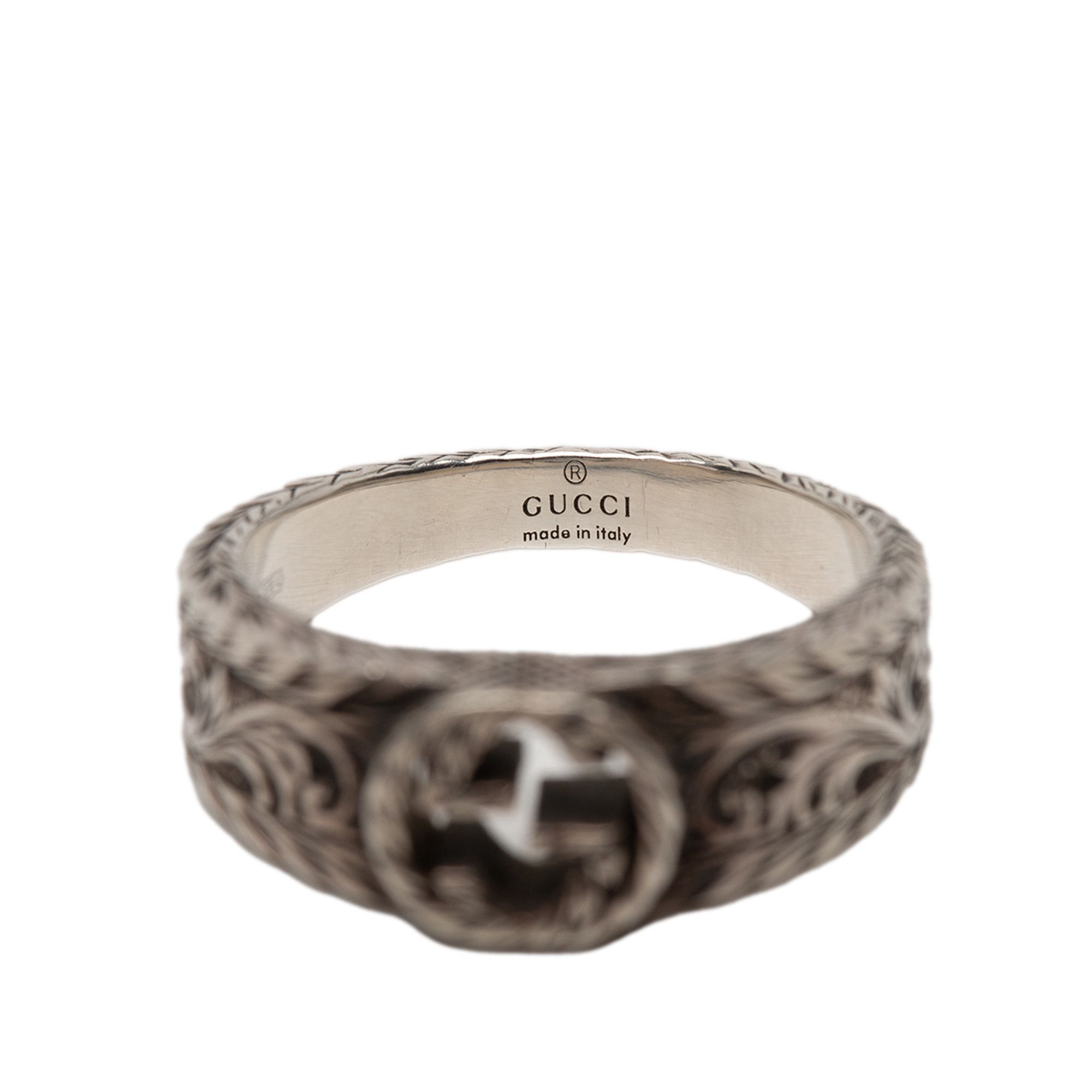 Gucci Gucci Sterling Silver Interlocking G Arabesque Ring Size ONE SIZE - 5 Thumbnail