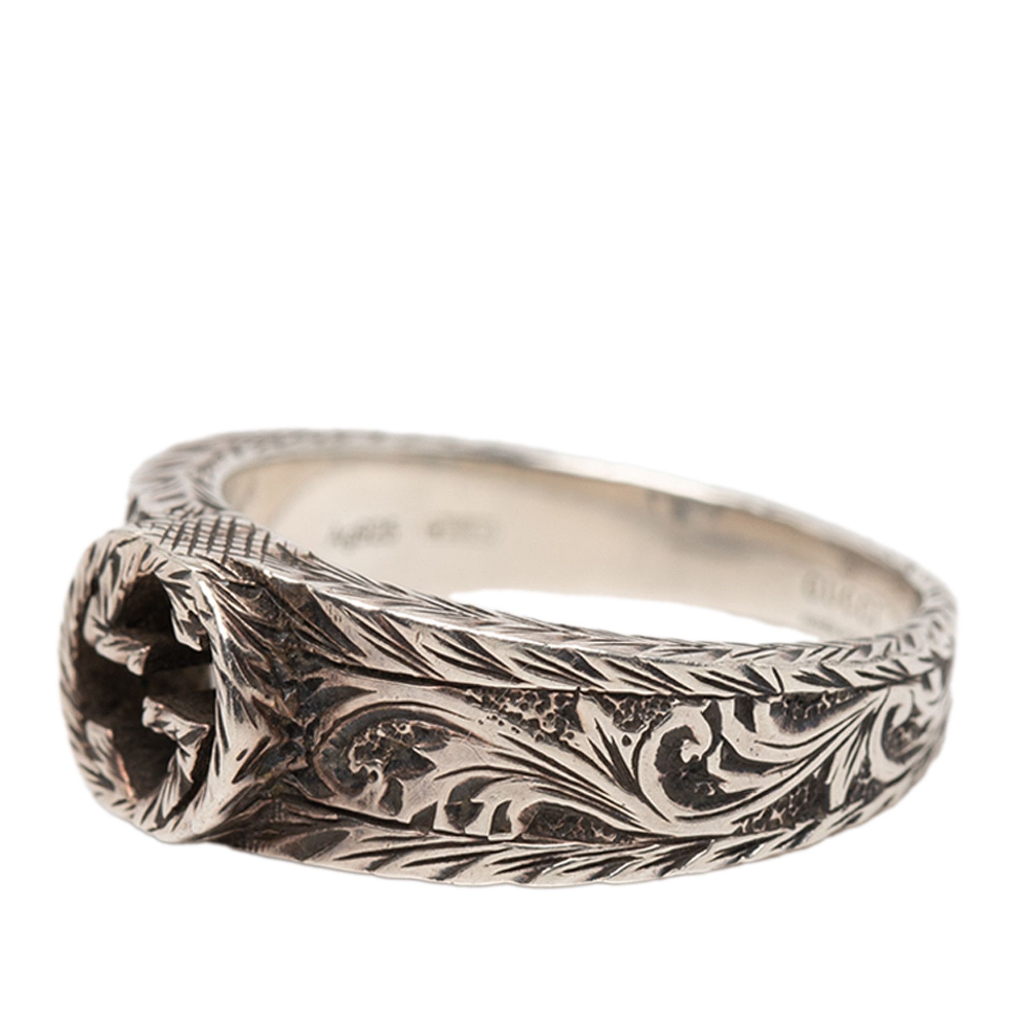 Gucci Gucci Sterling Silver Interlocking G Arabesque Ring Size ONE SIZE - 2 Thumbnail