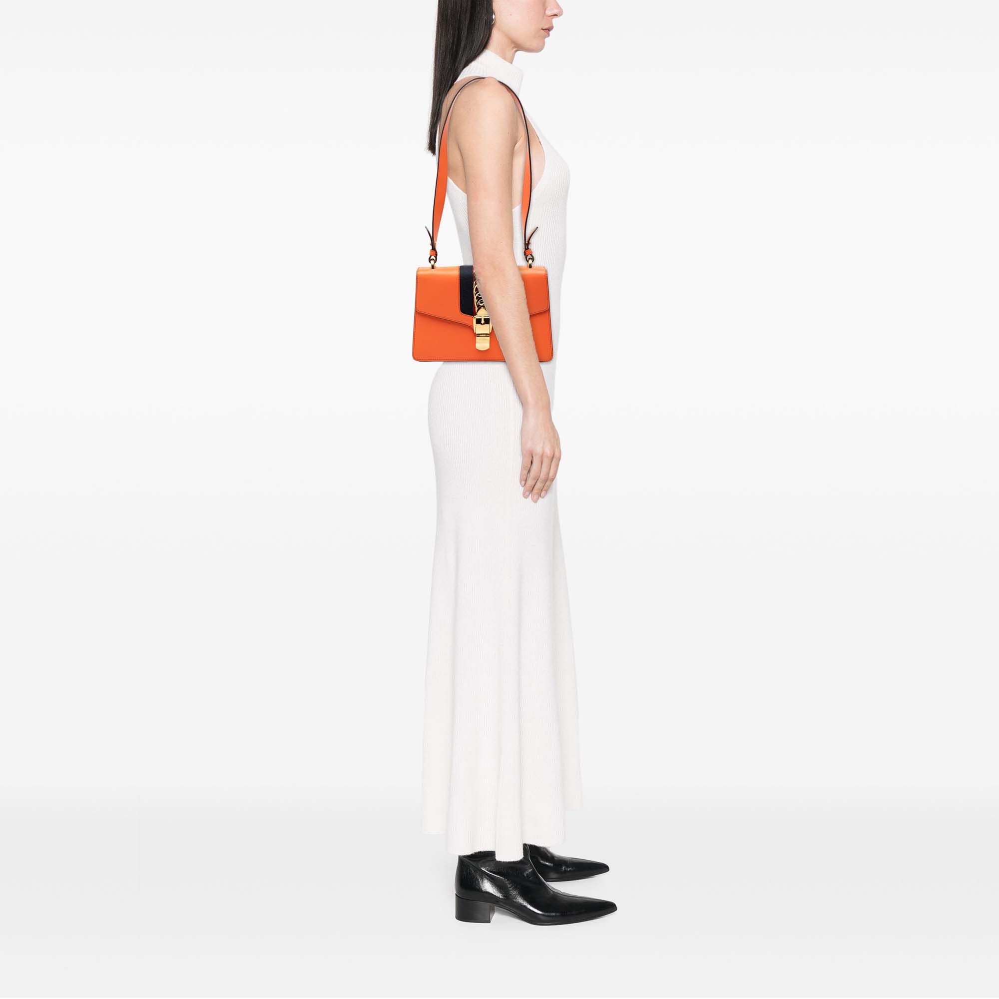 Gucci Gucci Small Leather Sylvie Web Satchel Size ONE SIZE - 7 Thumbnail