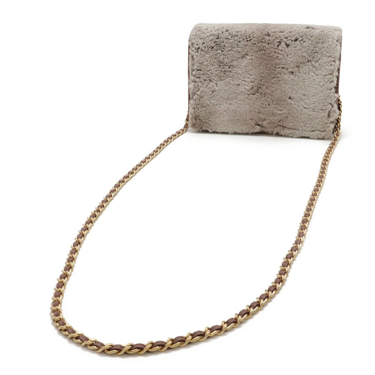 Chanel Chanel Chanel Coco Mark Rabbit Fur Leather Chain Wallet Shoulder Bag Fur Shoulder Bag DUTY FREE for USA Size ONE SIZE - 2 Thumbnail