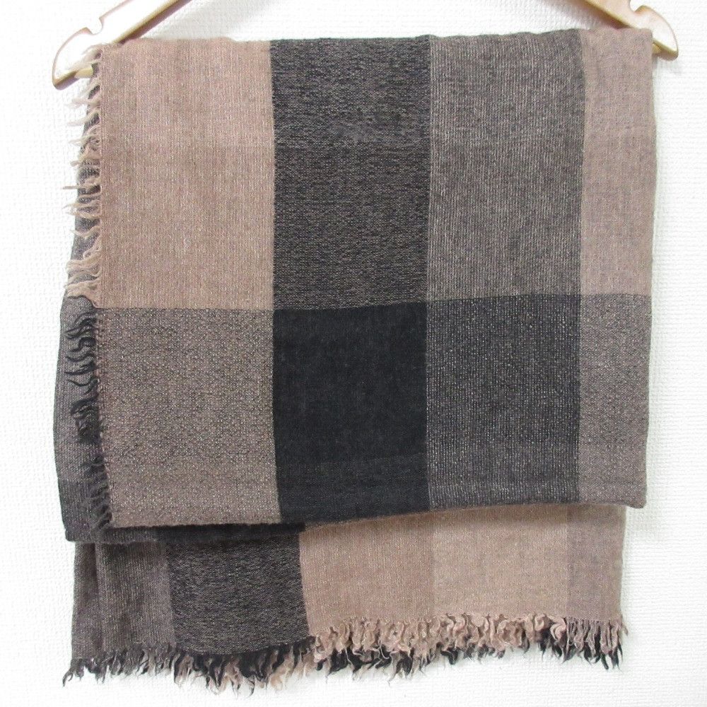 Other Other Faliero Sarti Big Check Wool Stole Textile Scarf DUTY FREE for USA Size ONE SIZE - 2 Thumbnail