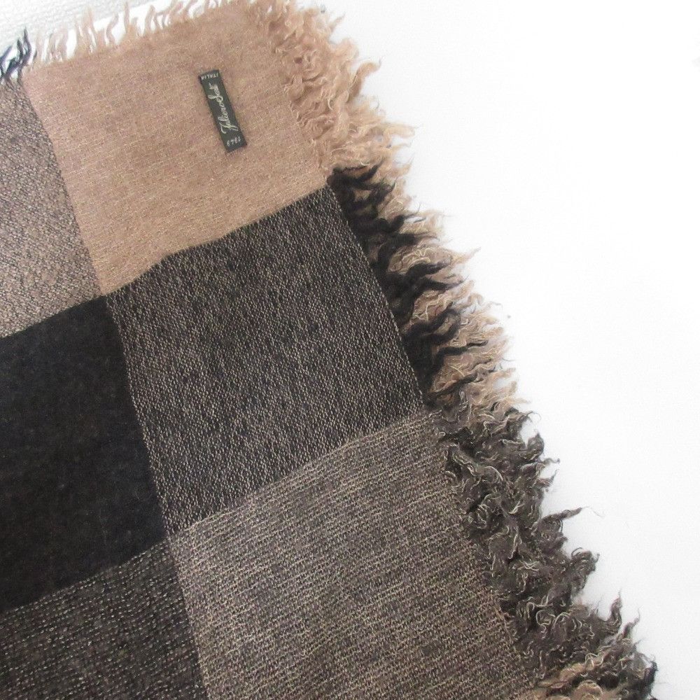 Other Other Faliero Sarti Big Check Wool Stole Textile Scarf DUTY FREE for USA Size ONE SIZE - 4 Thumbnail