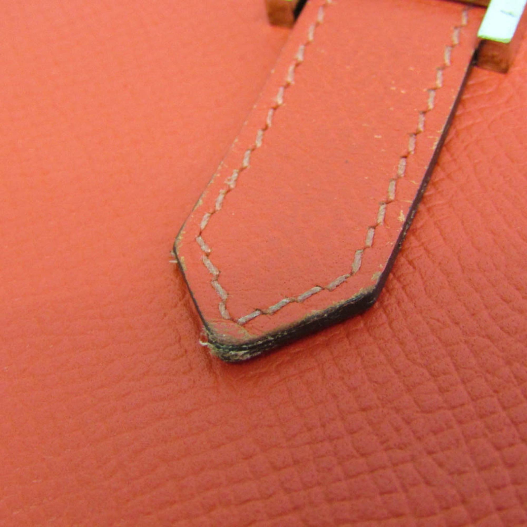 Hermes Hermes Bearn Bearn Soufflé Women's Epsom Leather Long Wallet (bi-fold) Salmon Pink Size ONE SIZE - 9 Thumbnail