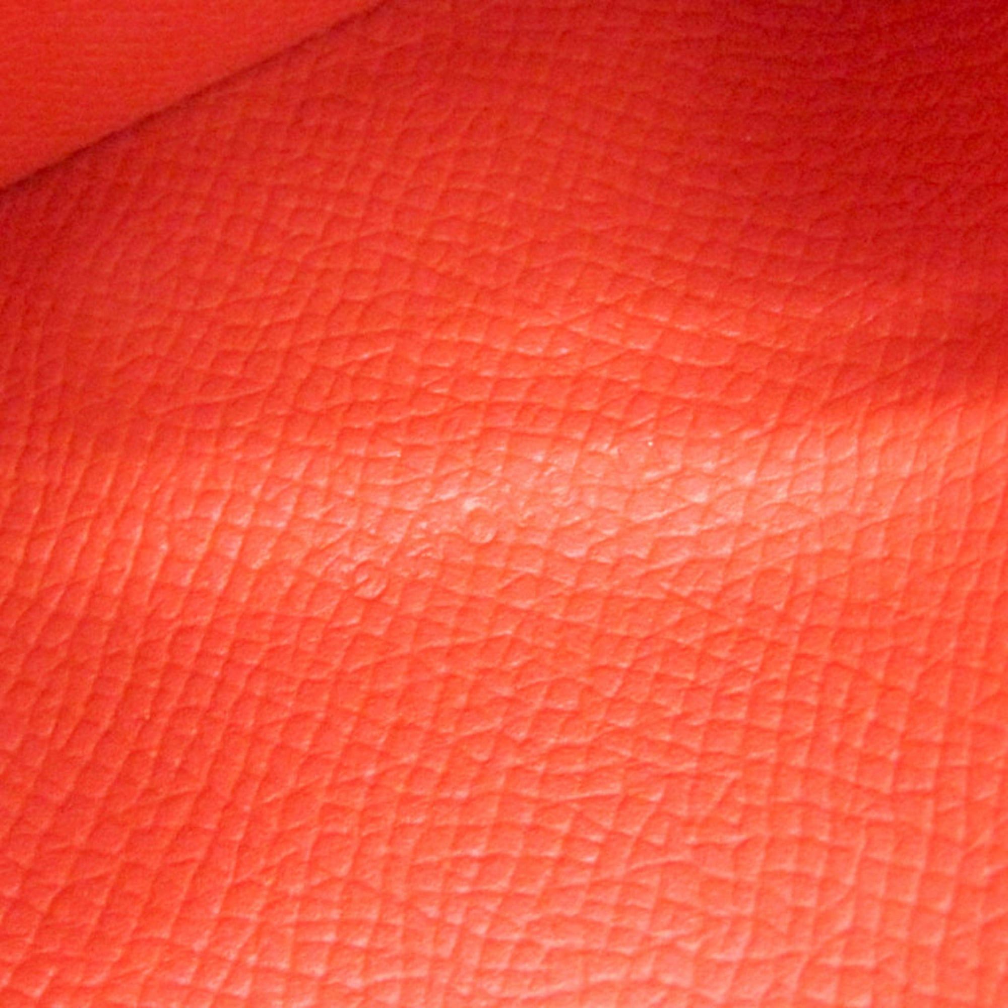 Hermes Hermes Bearn Bearn Soufflé Women's Epsom Leather Long Wallet (bi-fold) Salmon Pink Size ONE SIZE - 17 Thumbnail