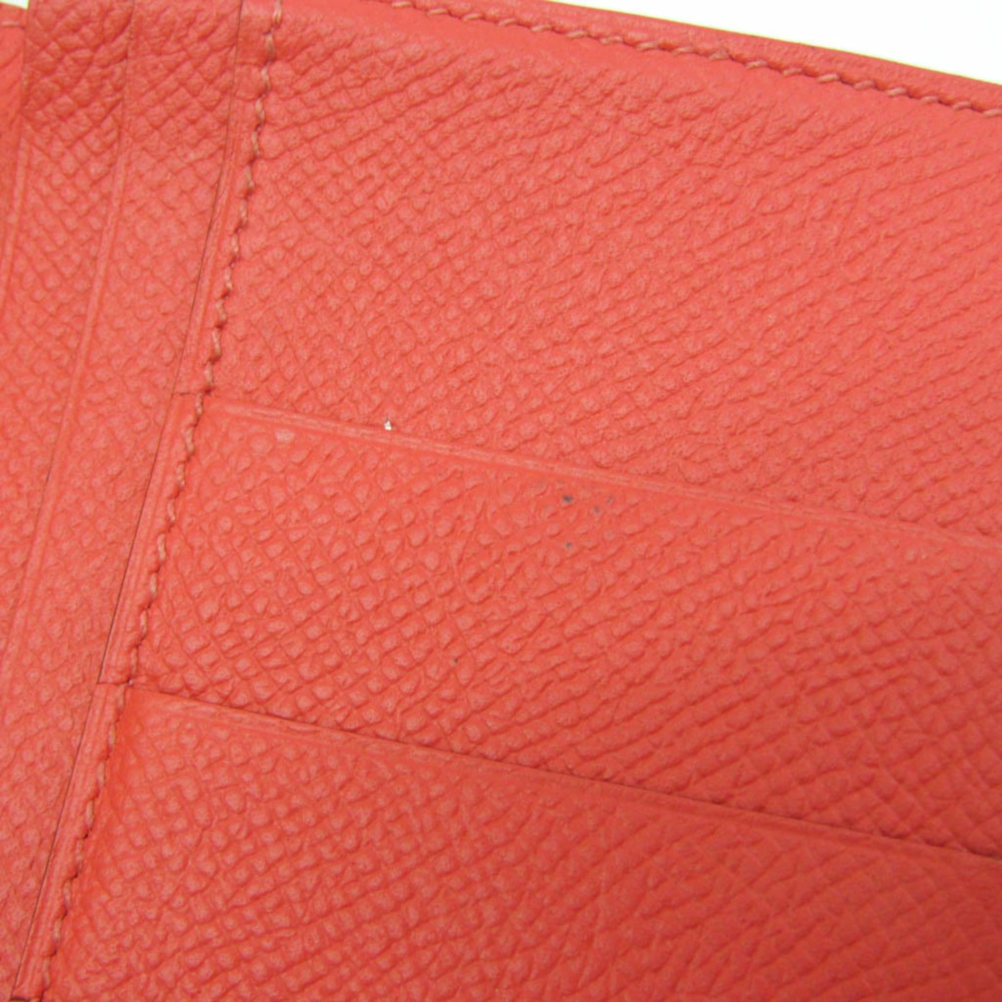 Hermes Hermes Bearn Bearn Soufflé Women's Epsom Leather Long Wallet (bi-fold) Salmon Pink Size ONE SIZE - 13 Thumbnail