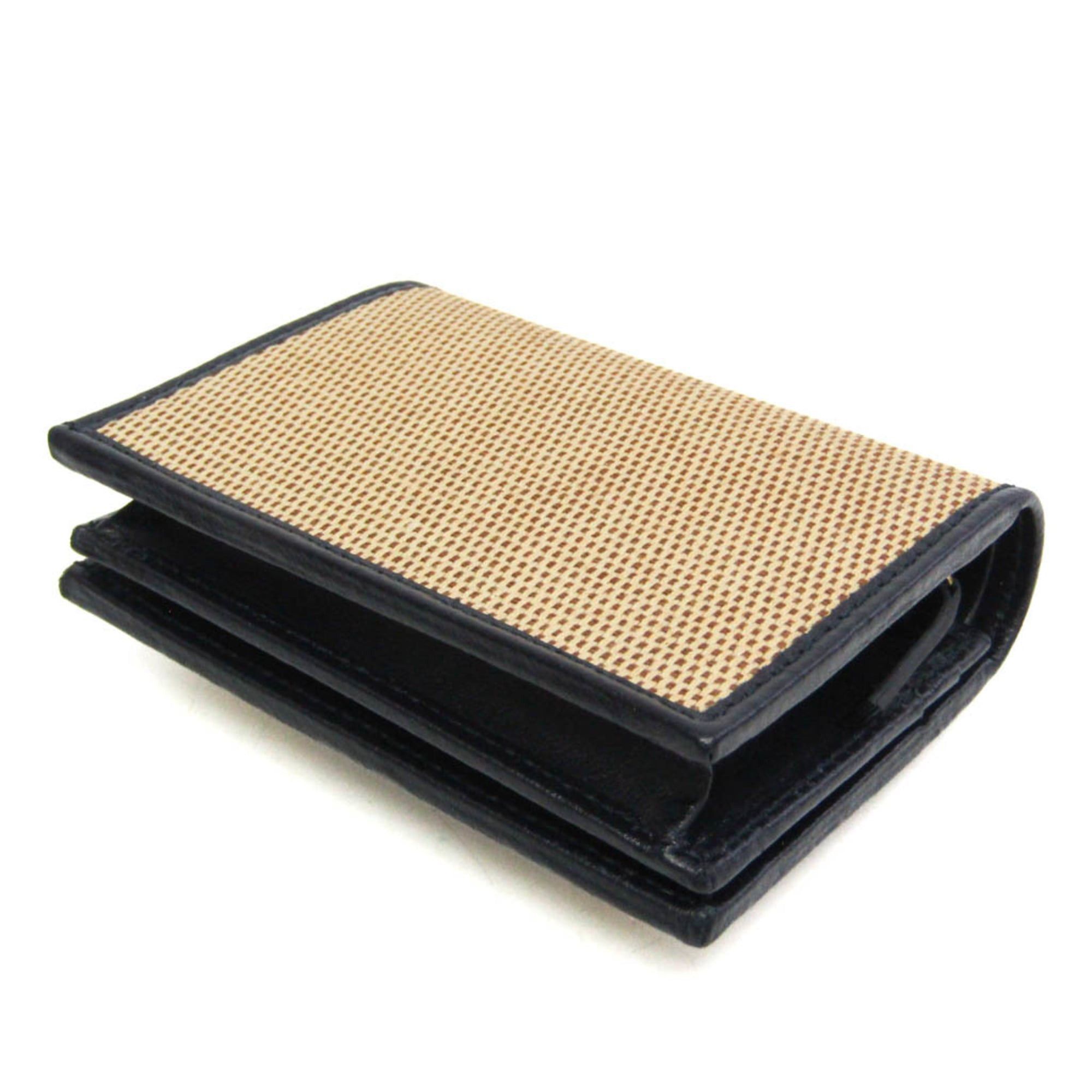 Gucci Gucci Horsebit 1955 Mini Wallet 621887 Women's Canvas,Leather Wallet (bi-fold) Beige,Black Size ONE SIZE - 3 Thumbnail
