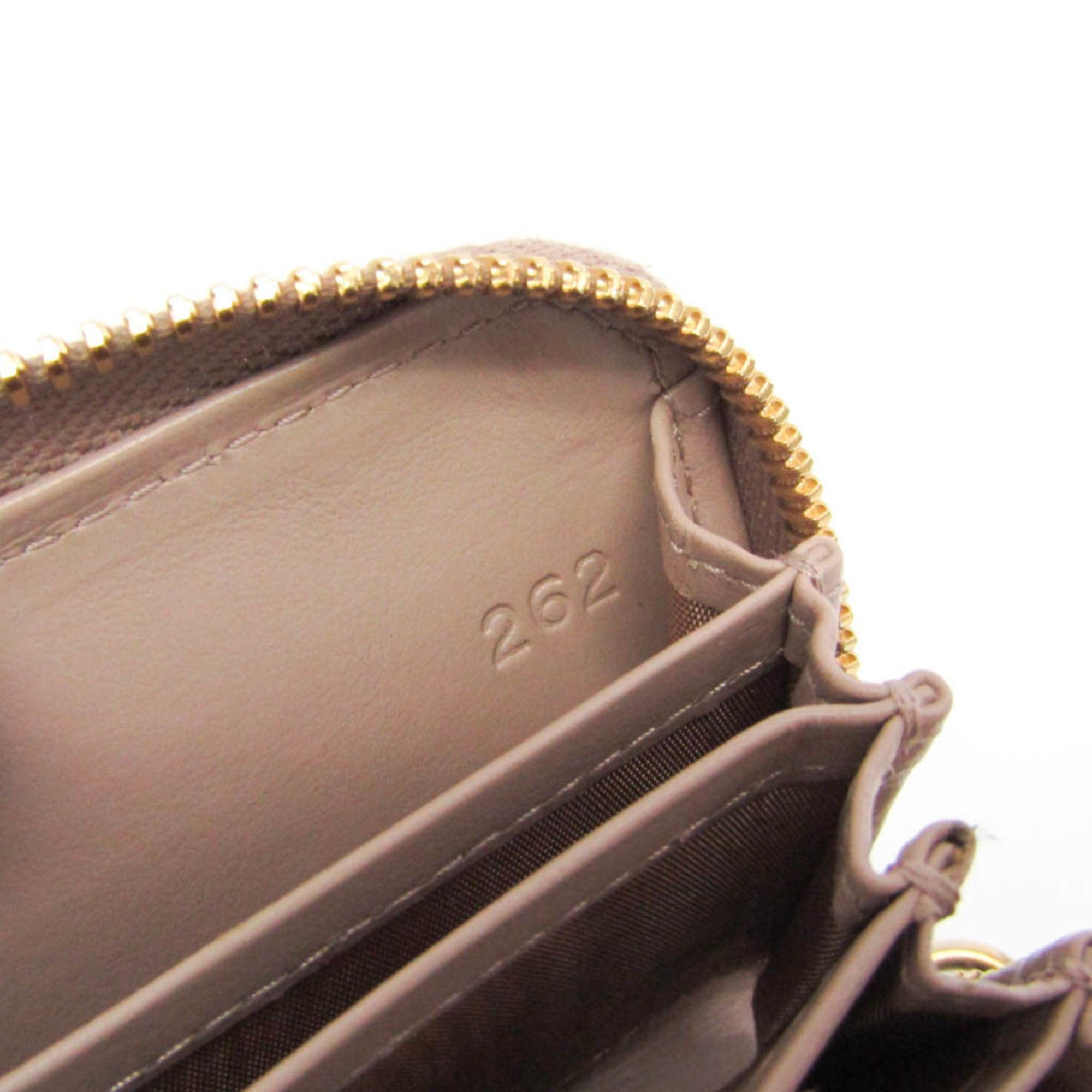 Miu Miu Miu Miu Double Zipper 5MC078 Leather Card Case Pink Beige Size ONE SIZE - 14 Thumbnail