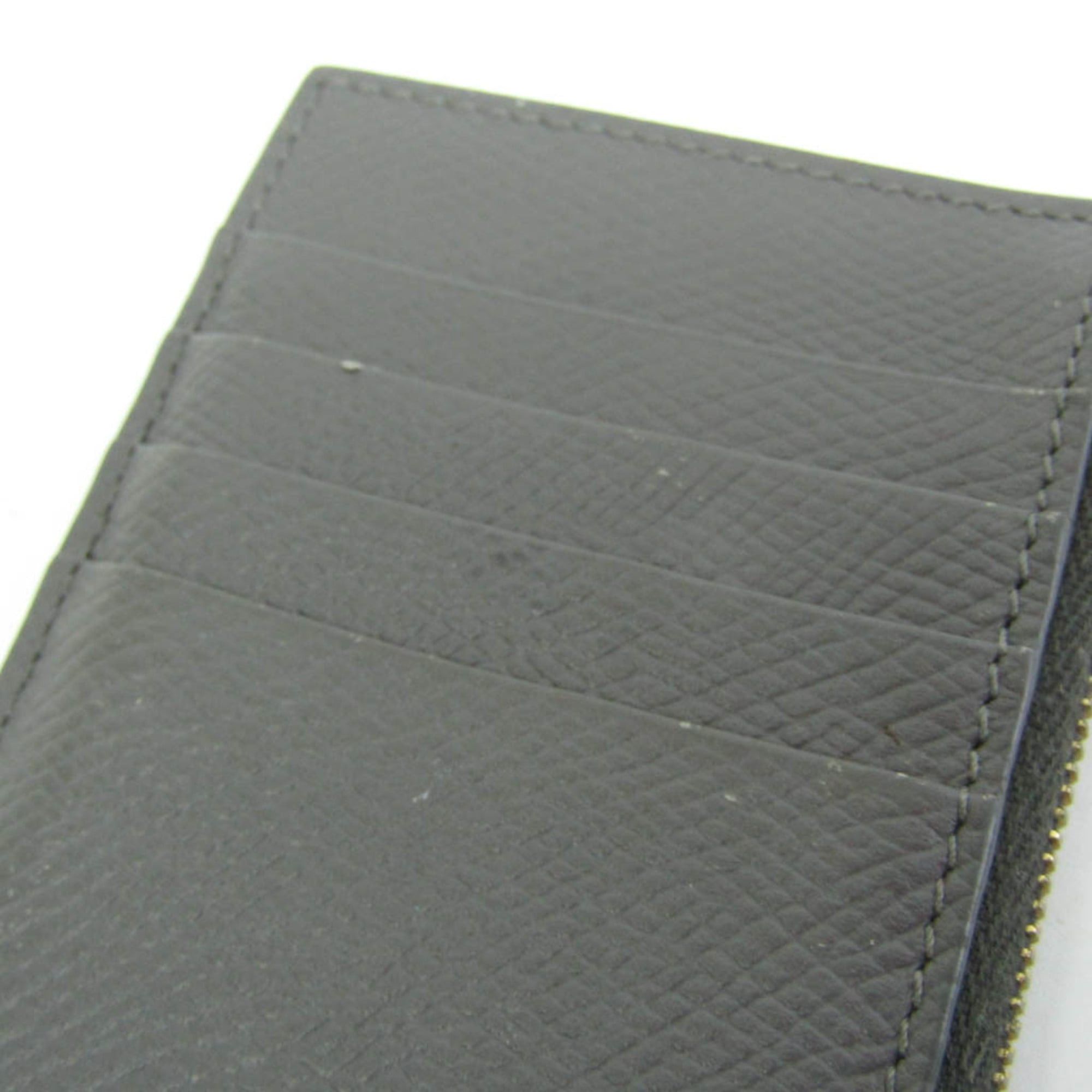 Celine Celine Zipped Compact Card Holder 10B683BEL Leather Card Case Gray Size ONE SIZE - 9 Thumbnail