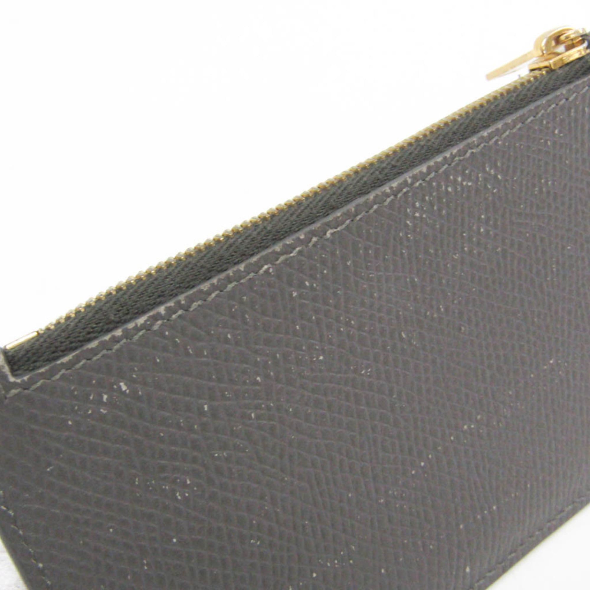 Celine Celine Zipped Compact Card Holder 10B683BEL Leather Card Case Gray Size ONE SIZE - 8 Thumbnail